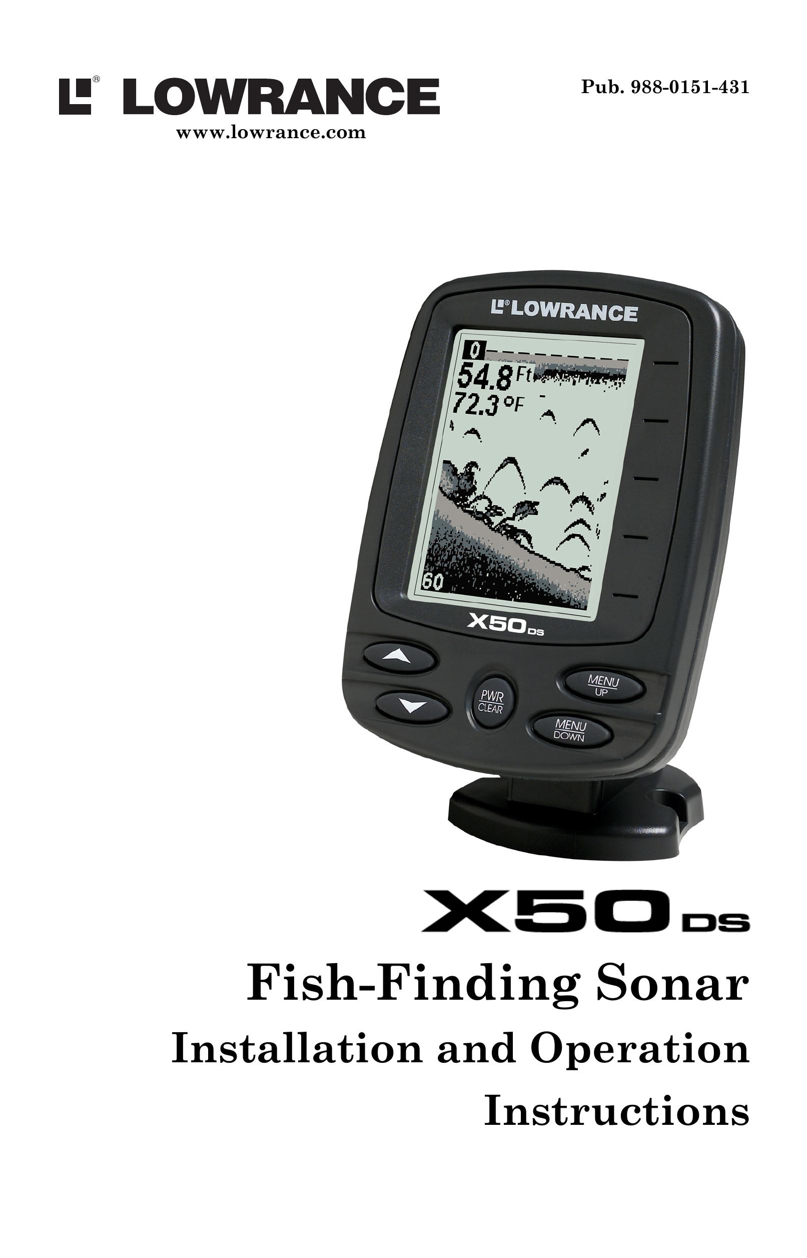 Lowrance electronic X50 DS Fish Finder User Manual