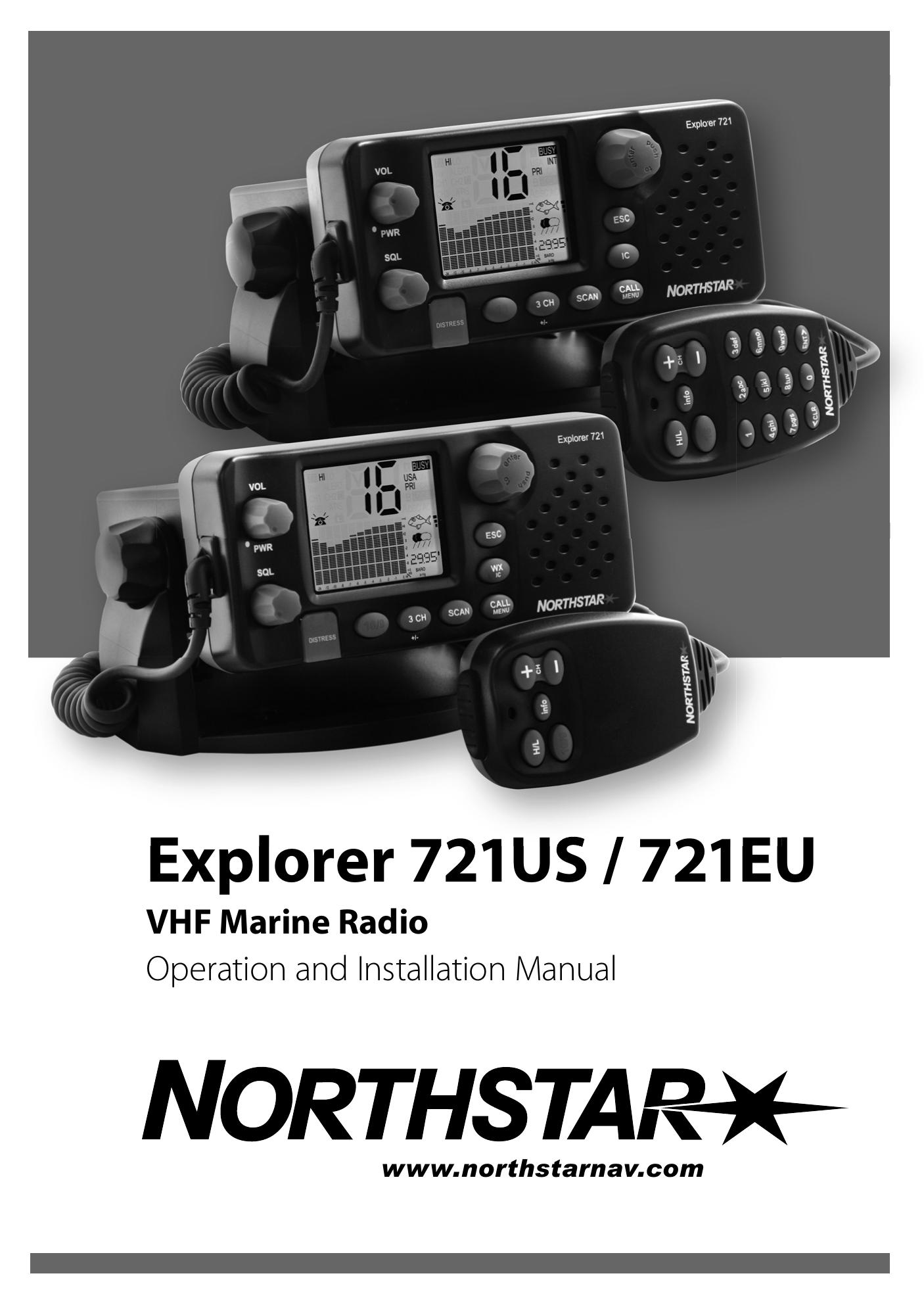 NorthStar Navigation Explorer 721US Fish Finder User Manual
