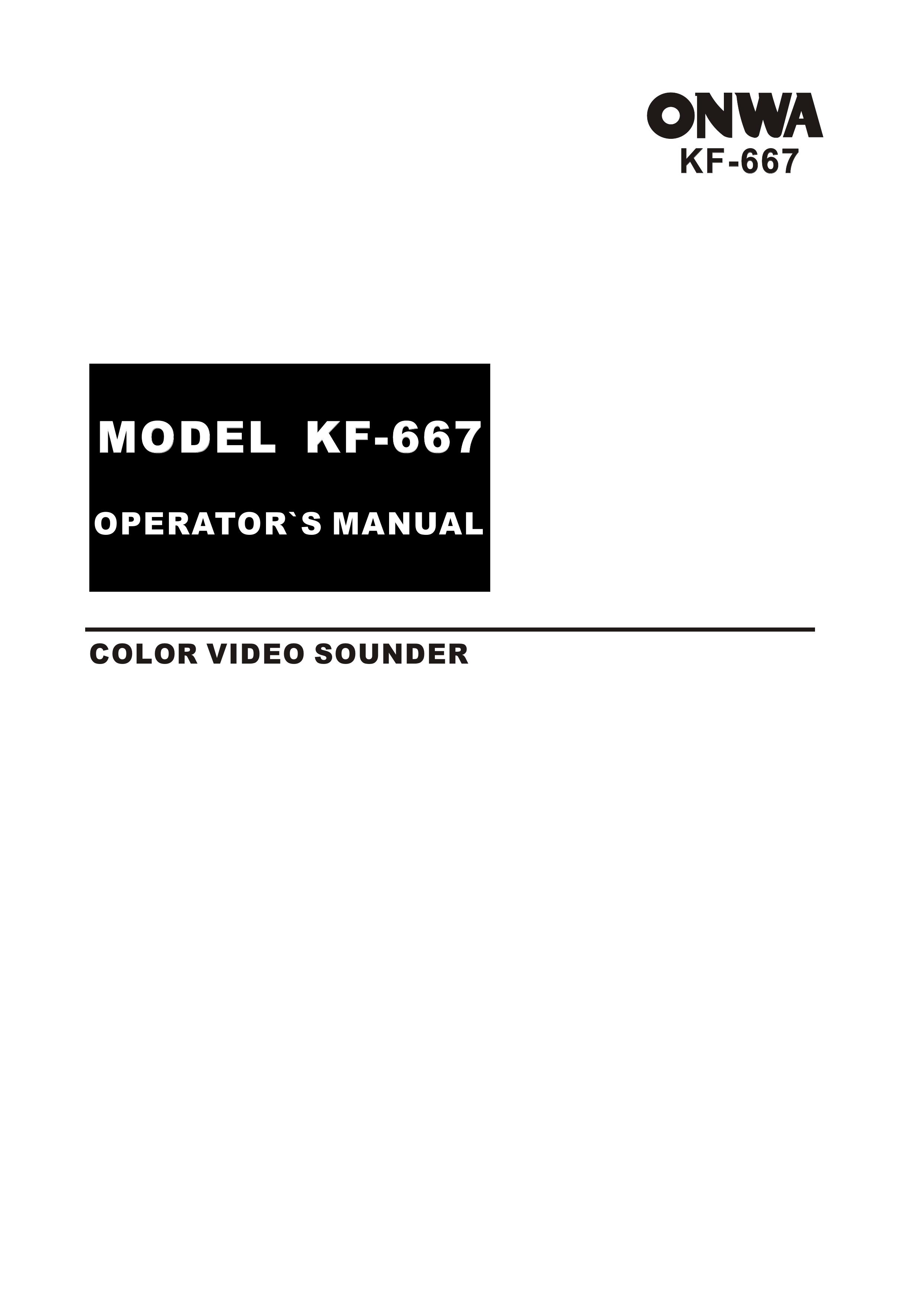 Onwa KF-667 Fish Finder User Manual
