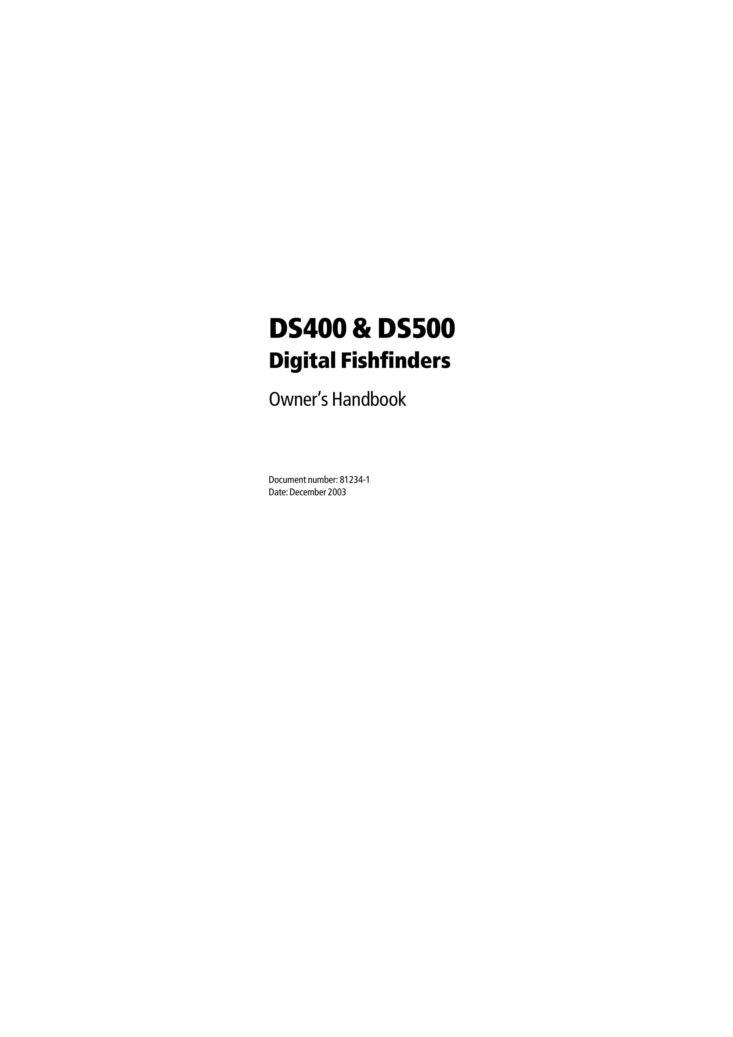 Raymarine DS400 & DS500 Fish Finder User Manual