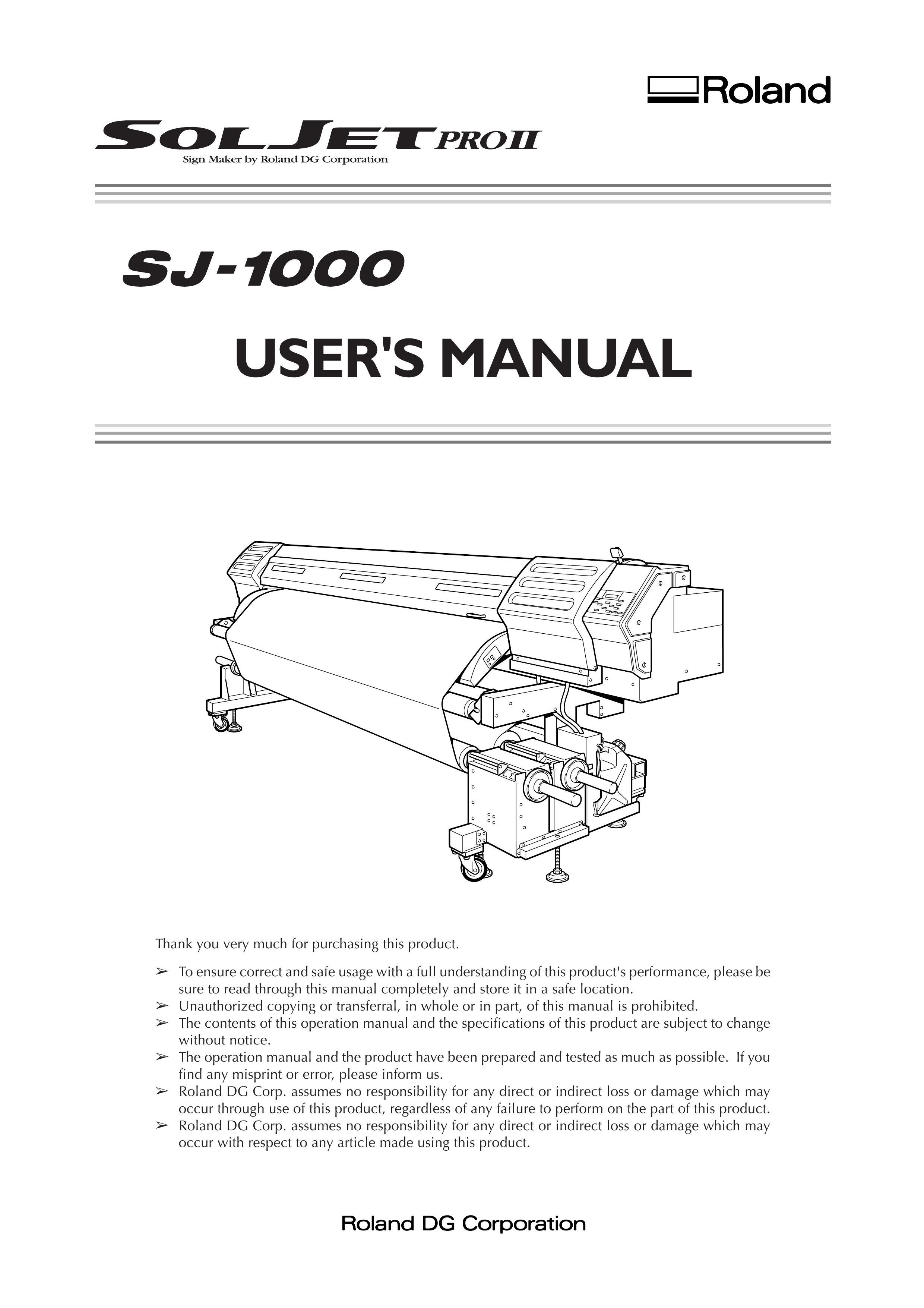 Roland SJ-1000 Jet Ski User Manual
