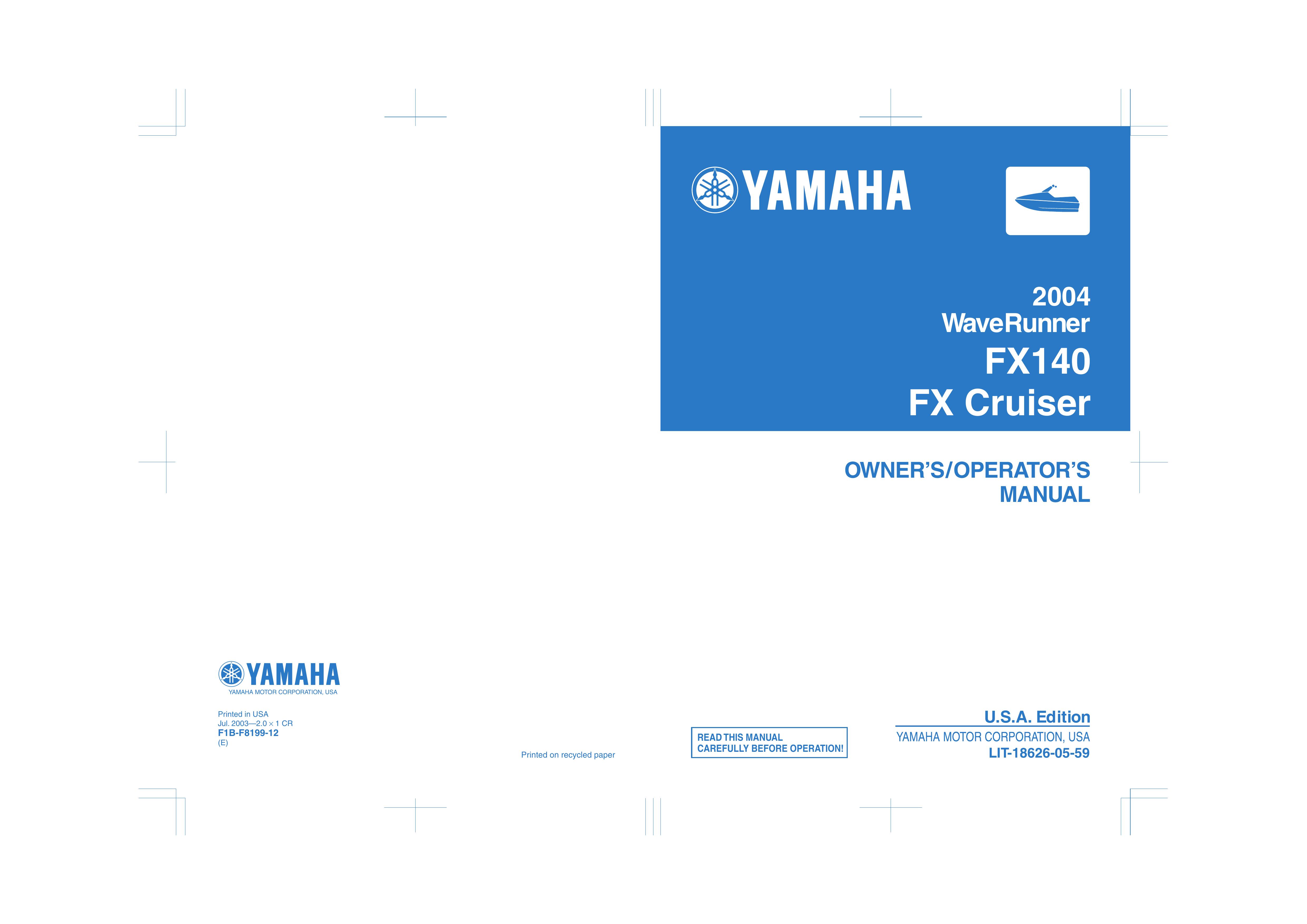 Yamaha FX140 Jet Ski User Manual
