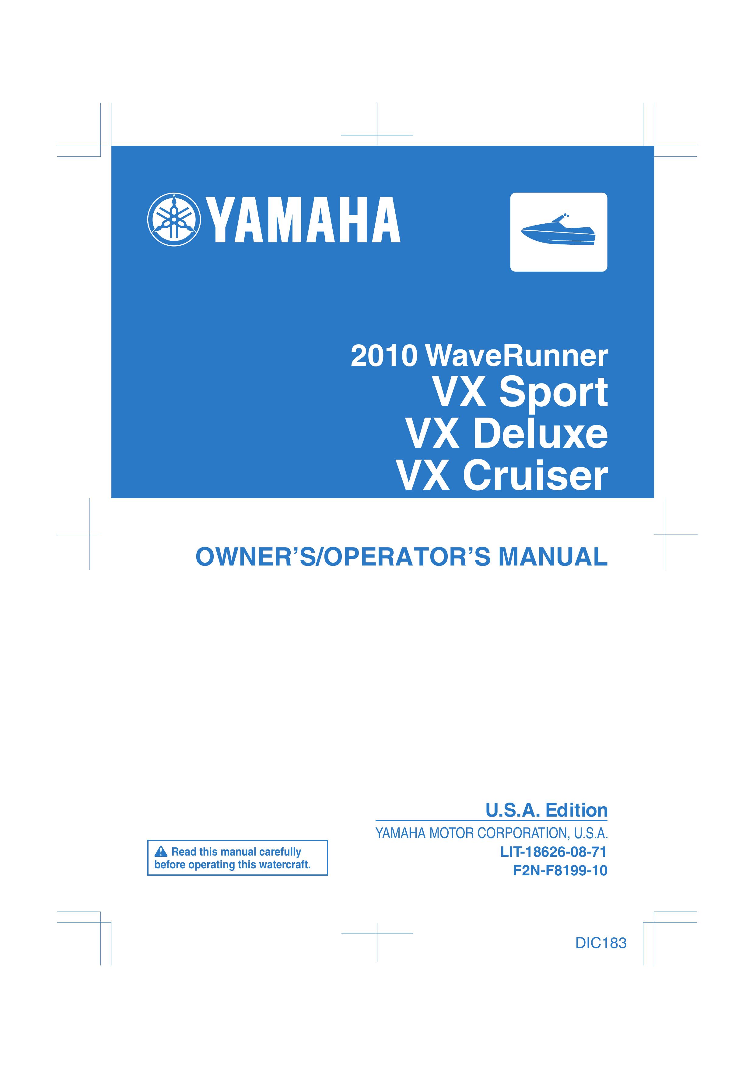 Yamaha VX Deluxe Jet Ski User Manual