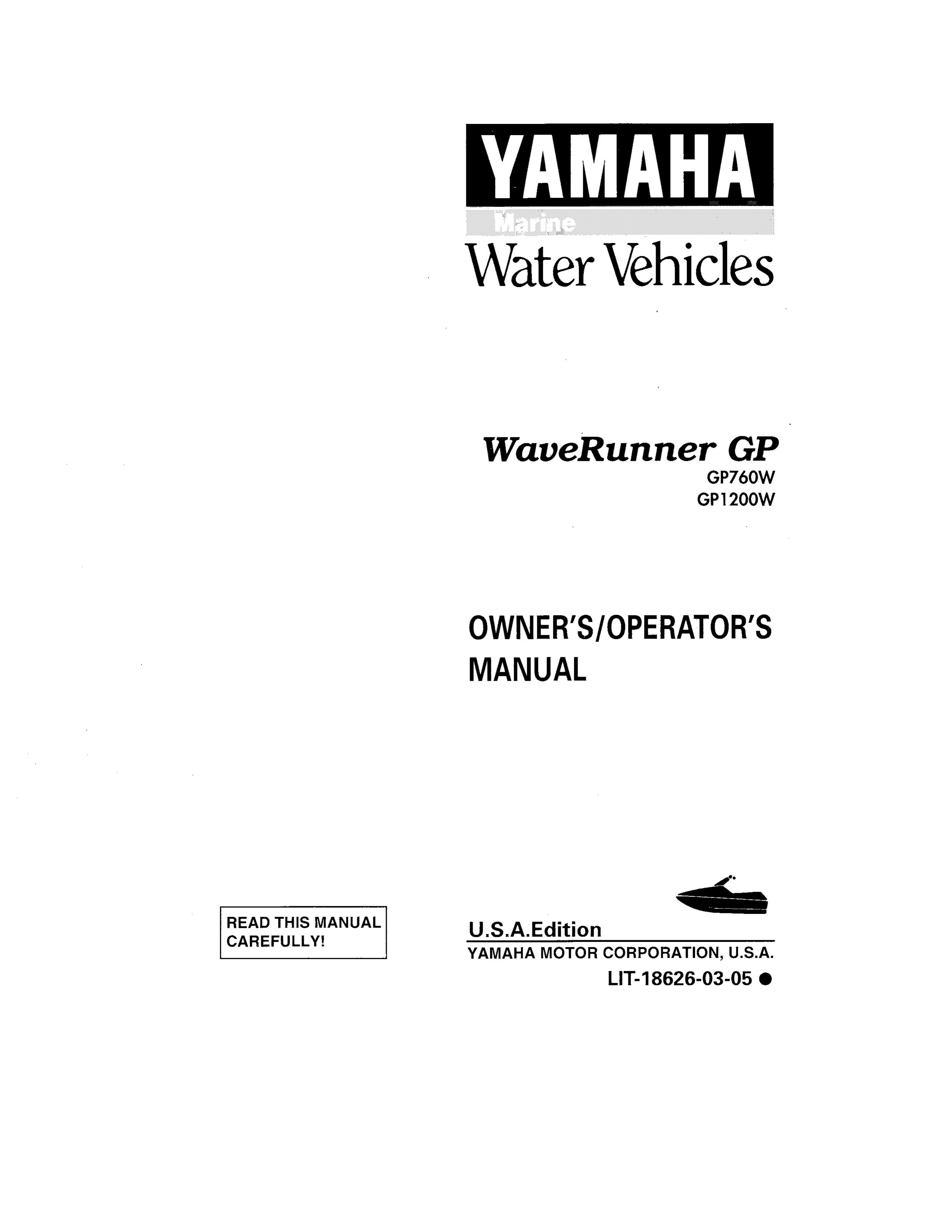 Yamaha waverunner gp Jet Ski User Manual