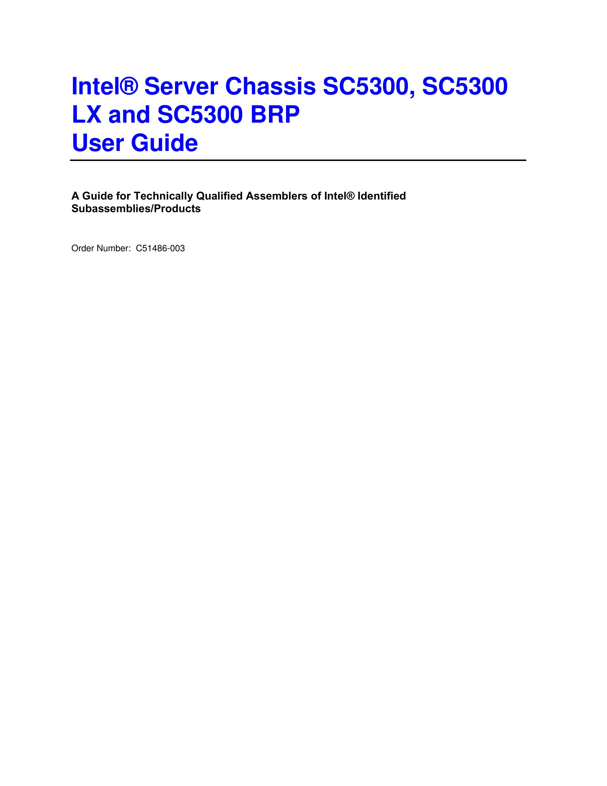 Intel SC5300 BRP Life Jacket User Manual