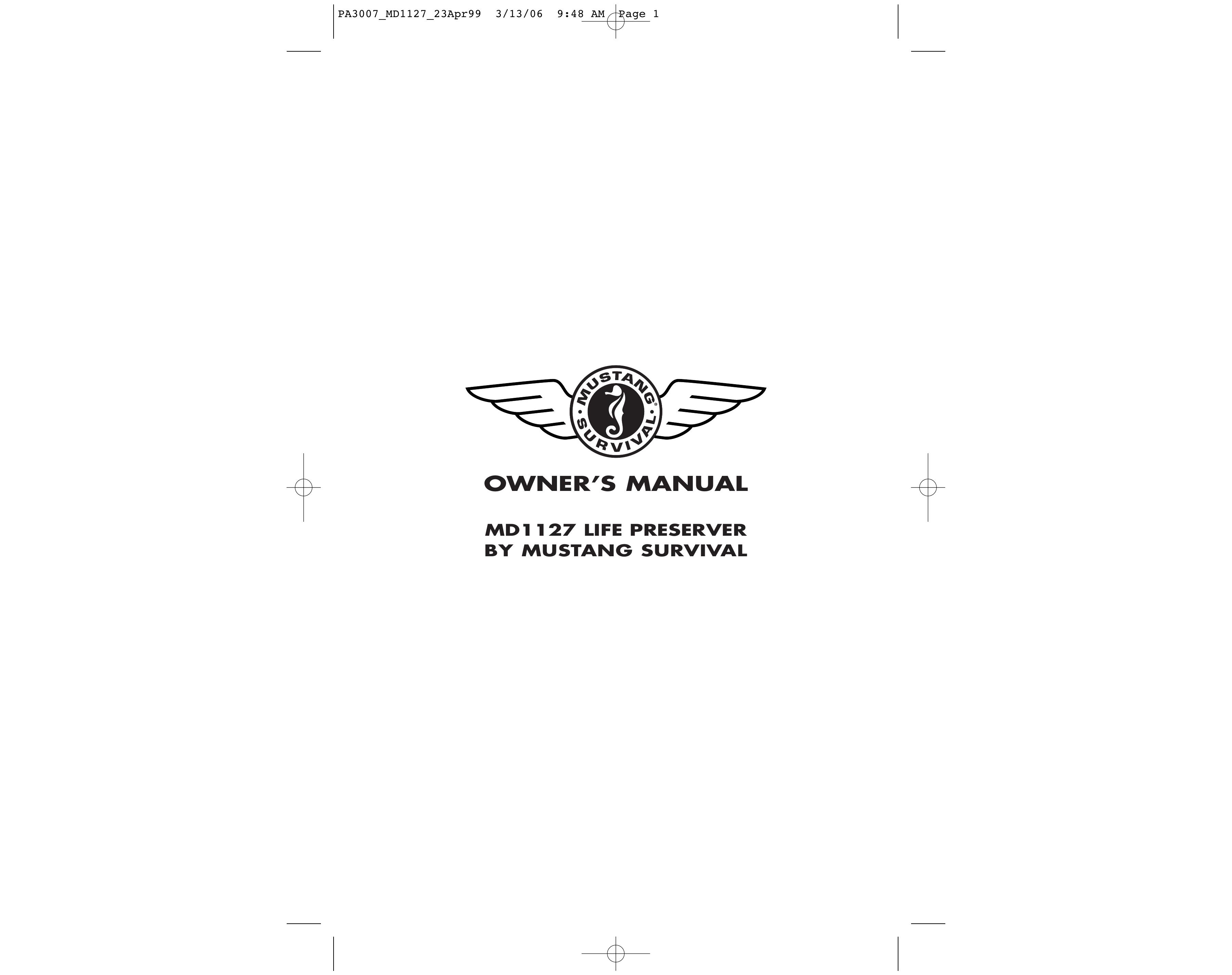 Mustang Survival MD1127 Life Jacket User Manual