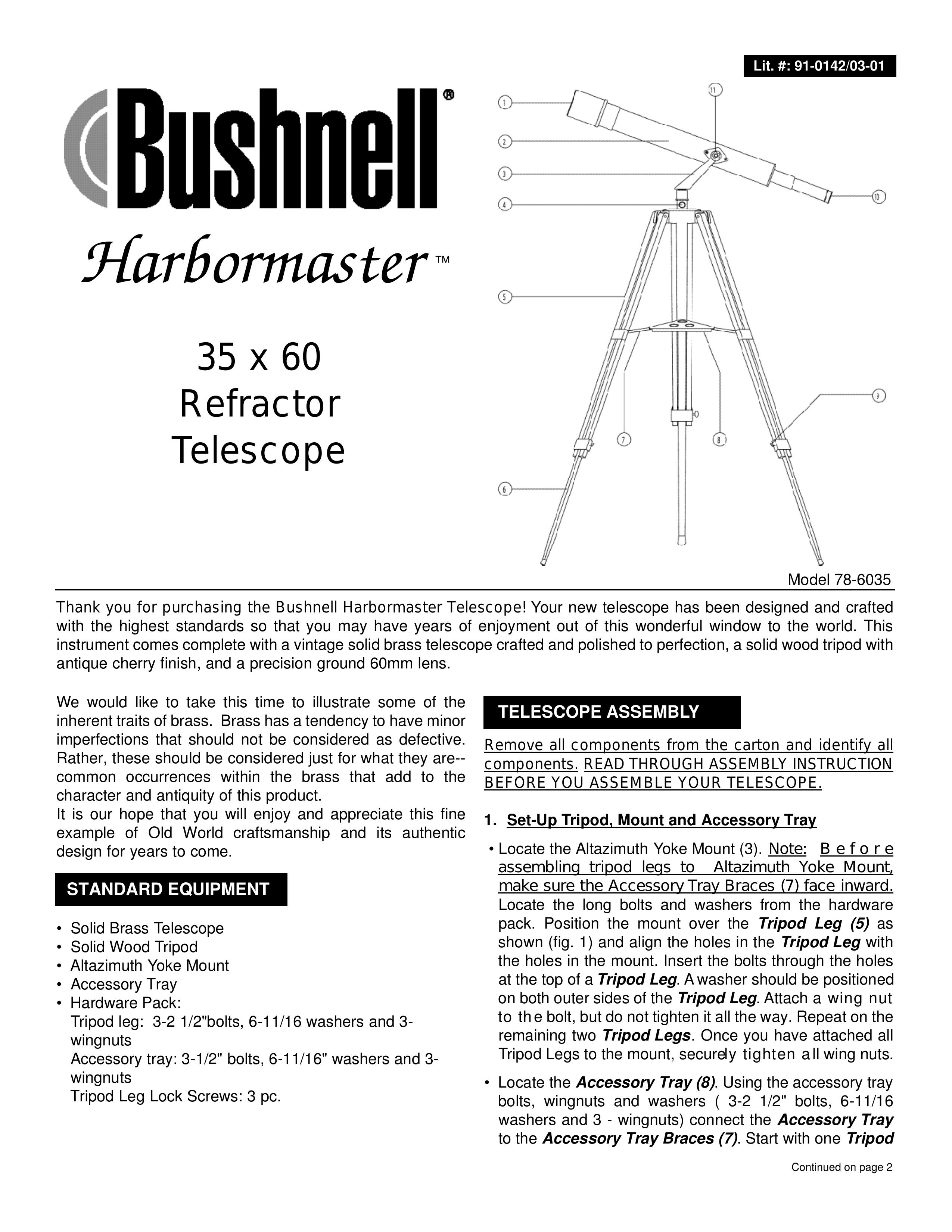 Bushnell 78-6035 Marine Battery User Manual