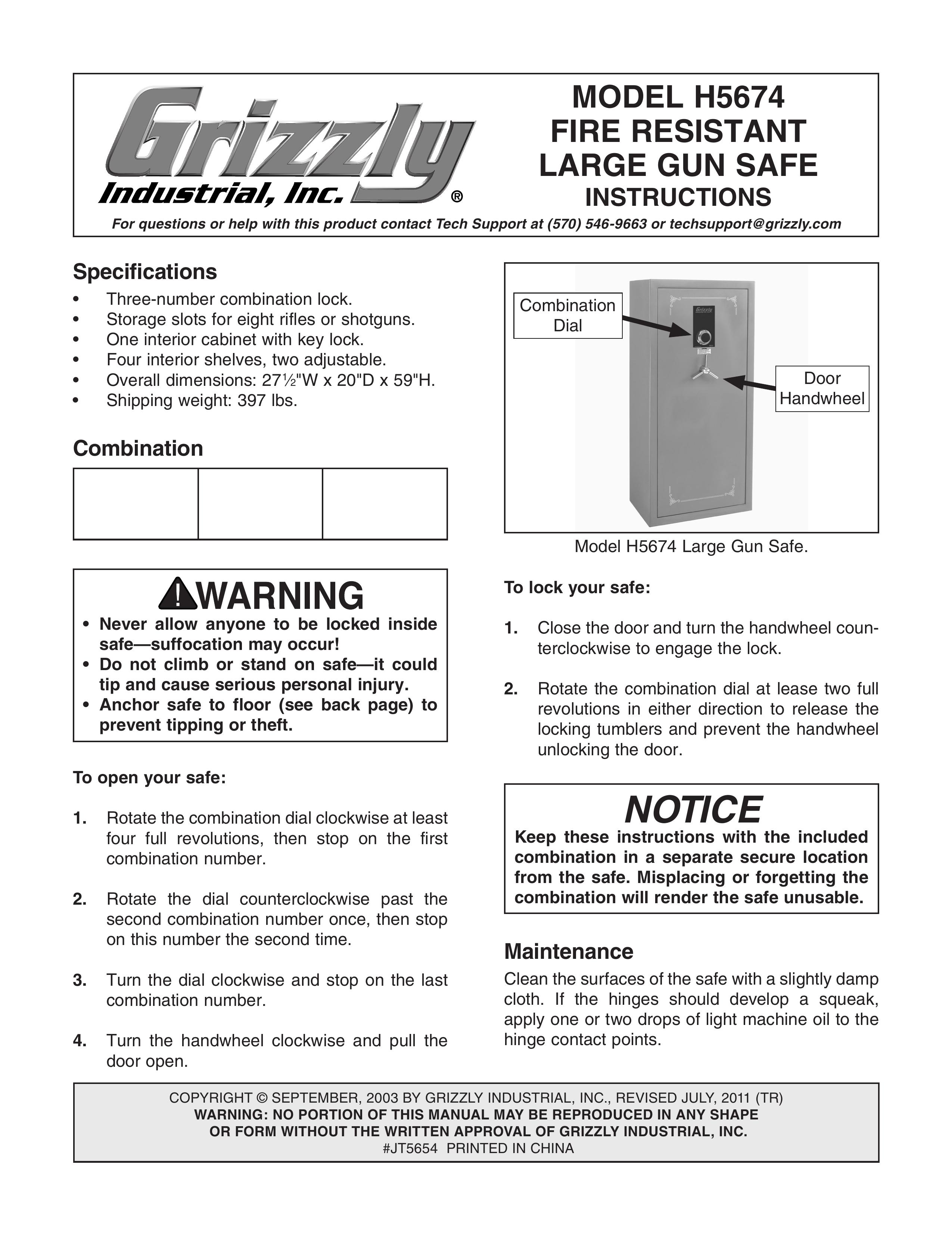 Grizzly H5674 Marine Battery User Manual