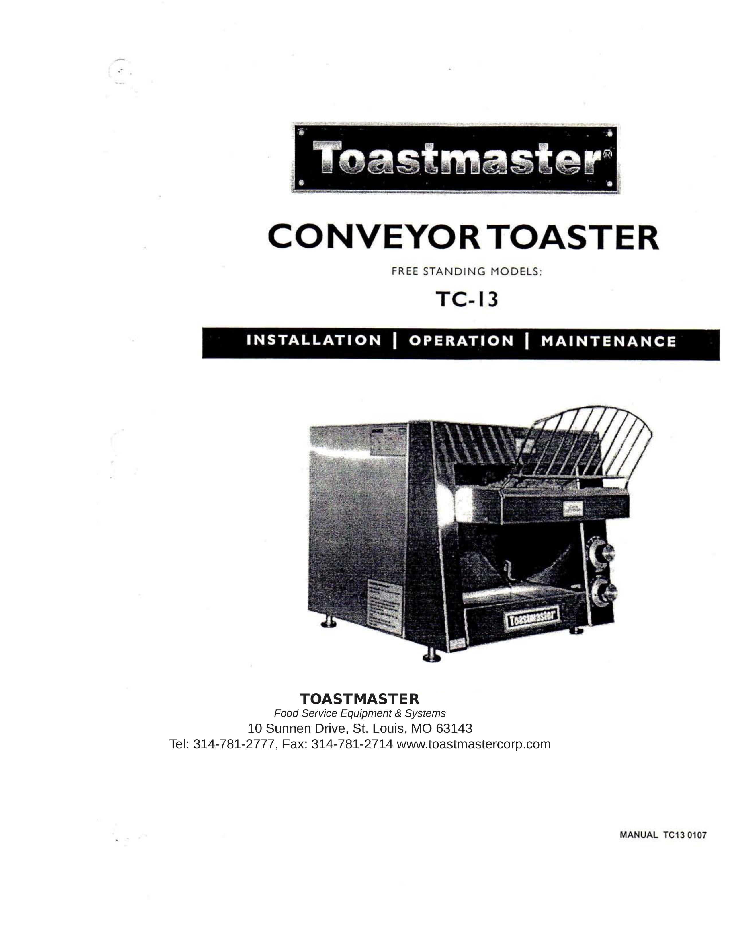 Toastmaster tc-13 Marine Battery User Manual