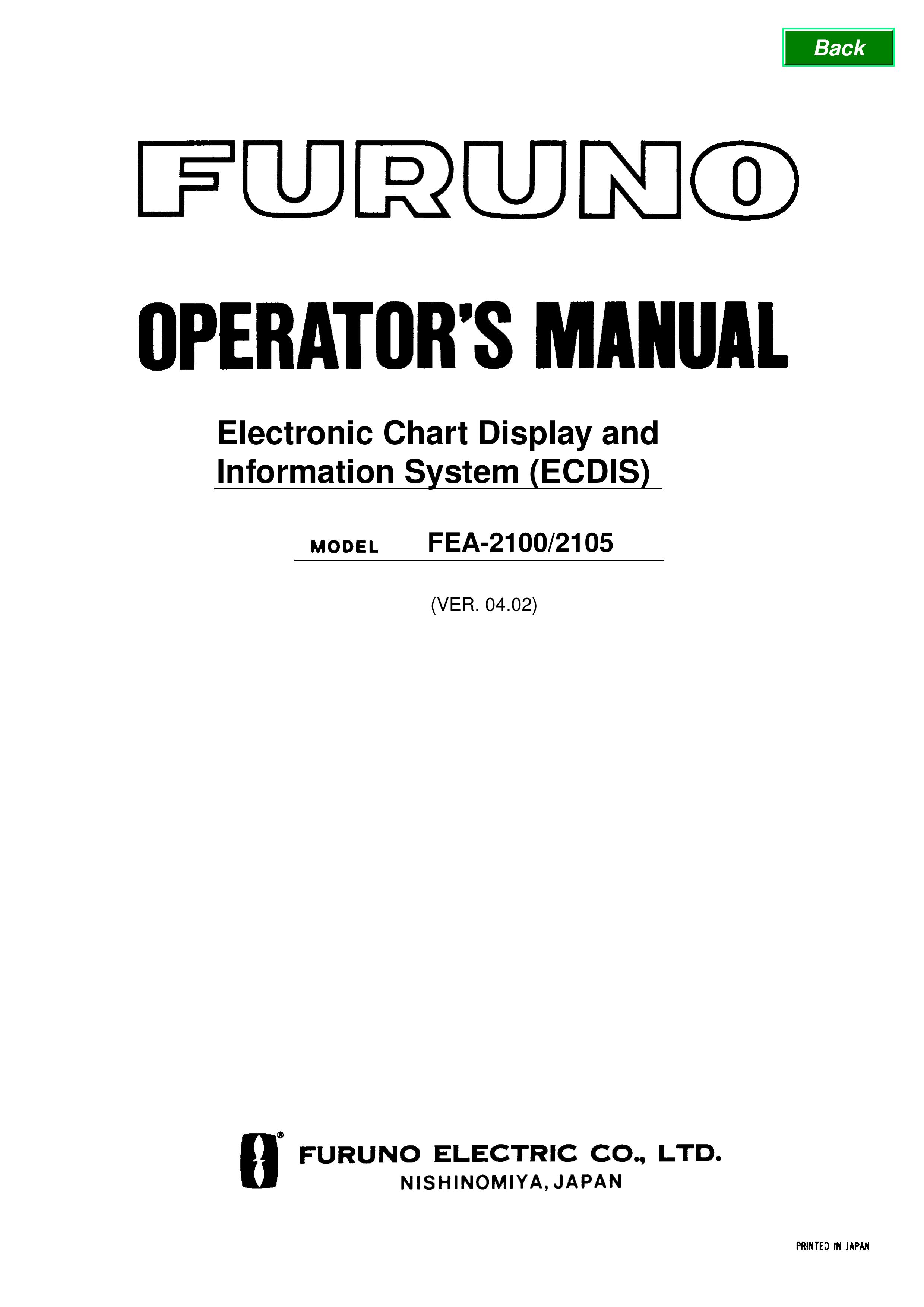 Furuno 2105 Marine GPS System User Manual