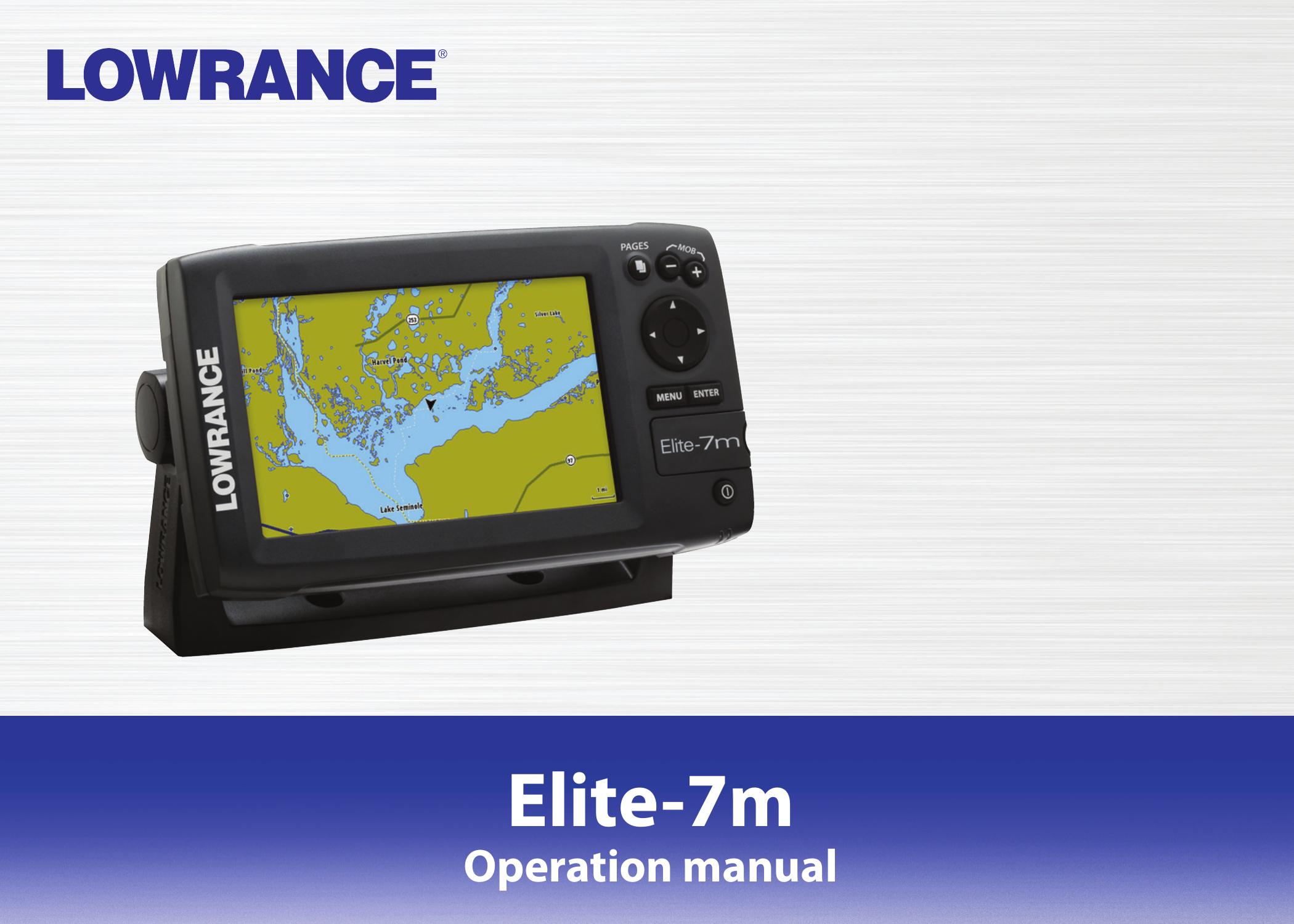 Lowrance electronic ELITE-7M Marine GPS System User Manual