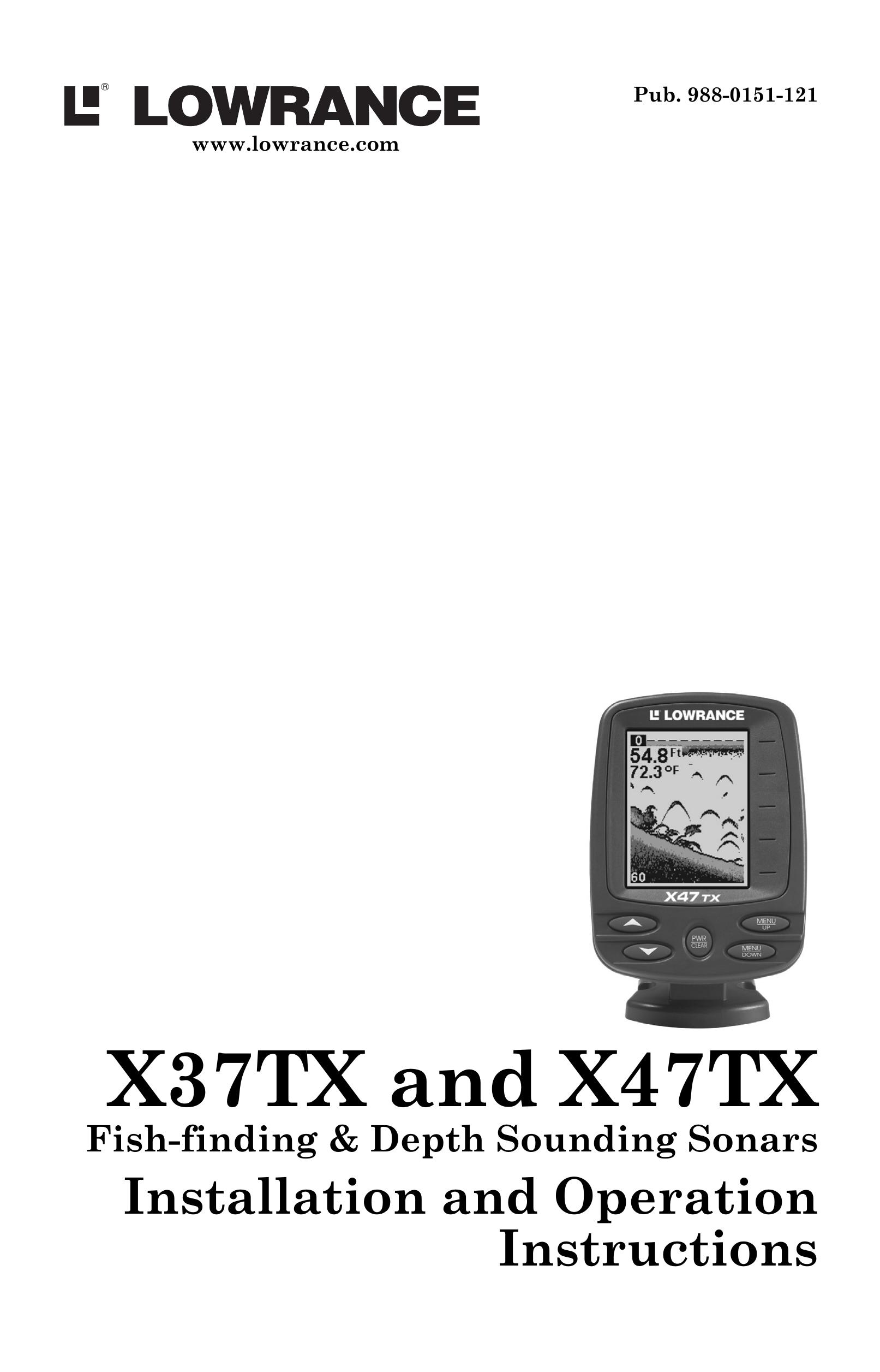 Lowrance electronic X37TX Marine GPS System User Manual