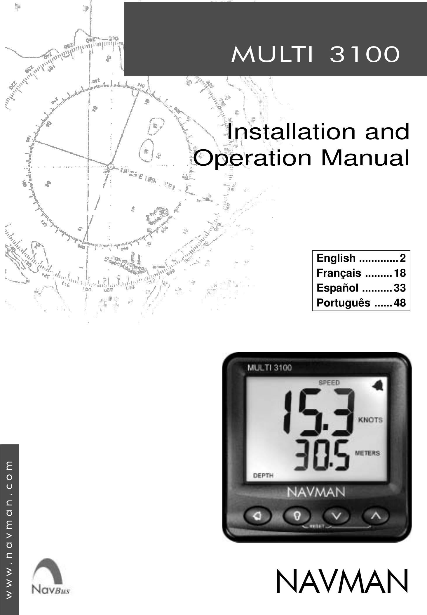 Navman MULTI 3100 Marine GPS System User Manual