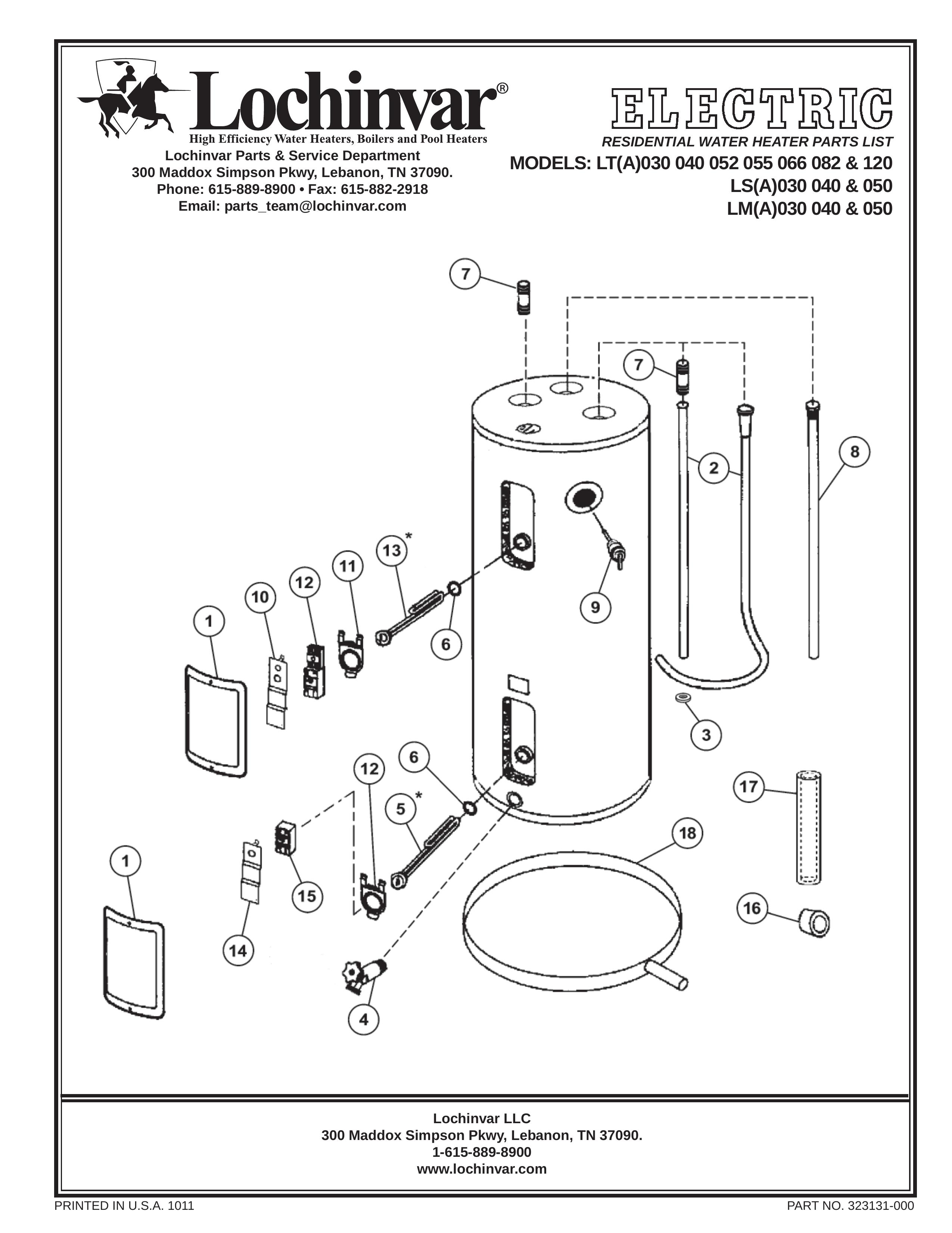 Lochinvar 050 LM(A)030 040 Marine Heating System User Manual