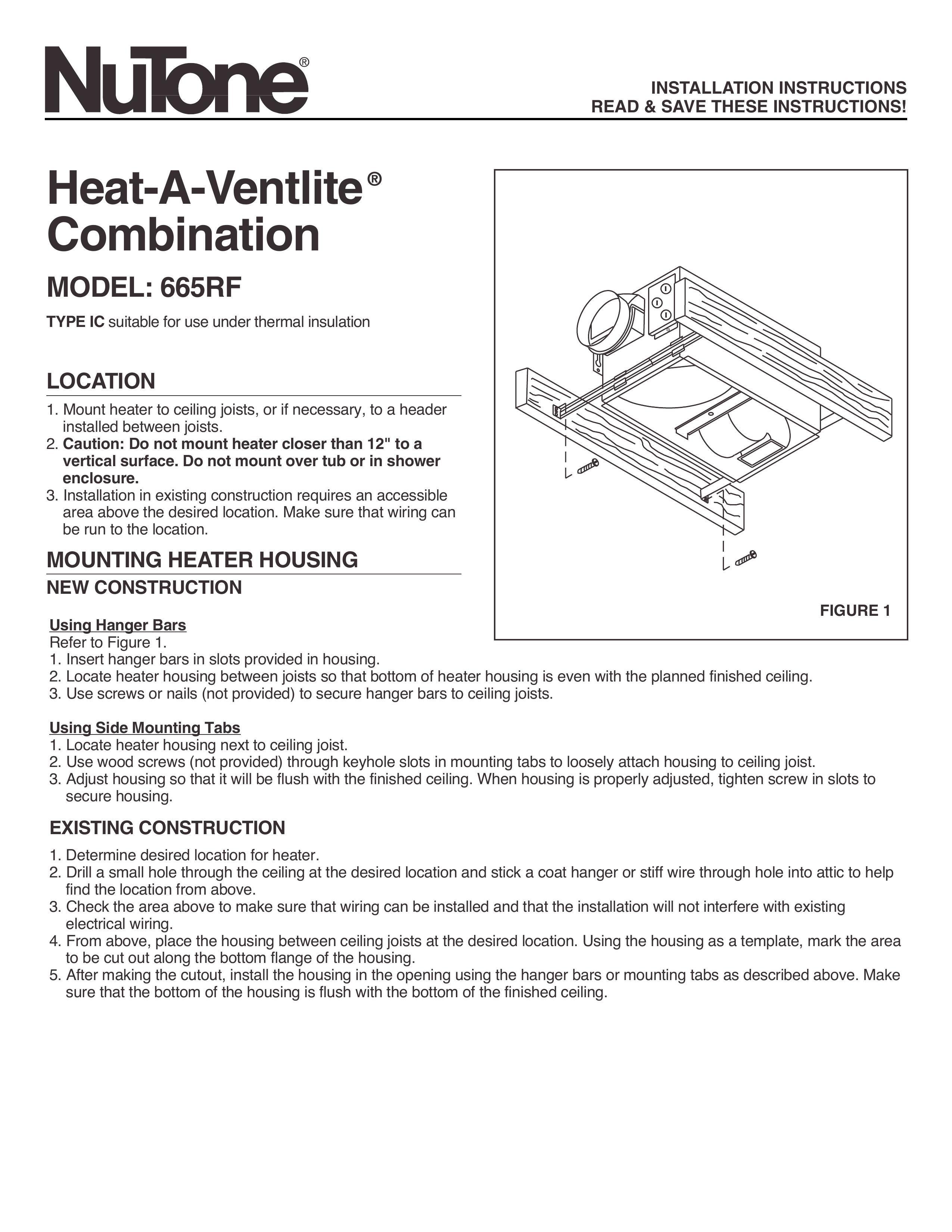 NuTone 665RF Marine Heating System User Manual