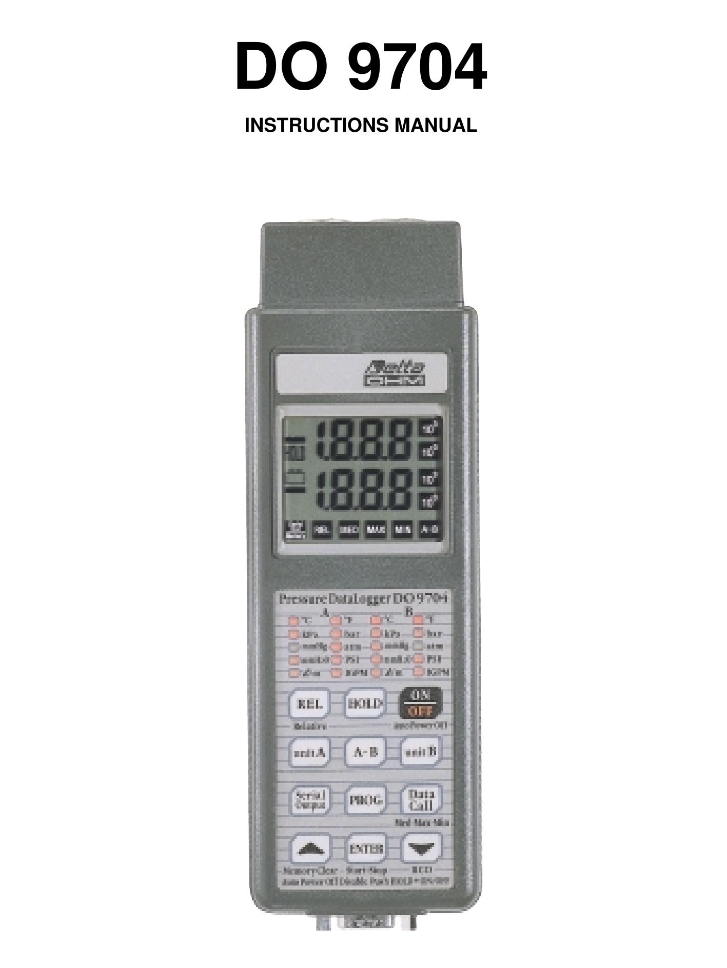 Delta DO 9704 Marine Instruments User Manual