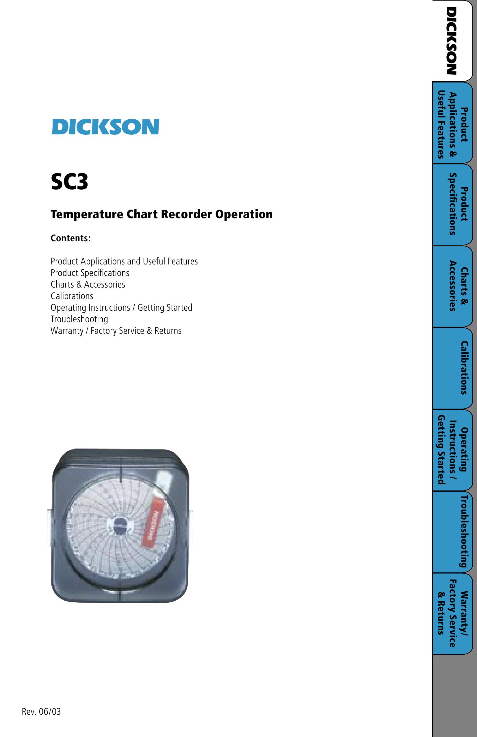 Dickson Industrial SC3 Marine Instruments User Manual