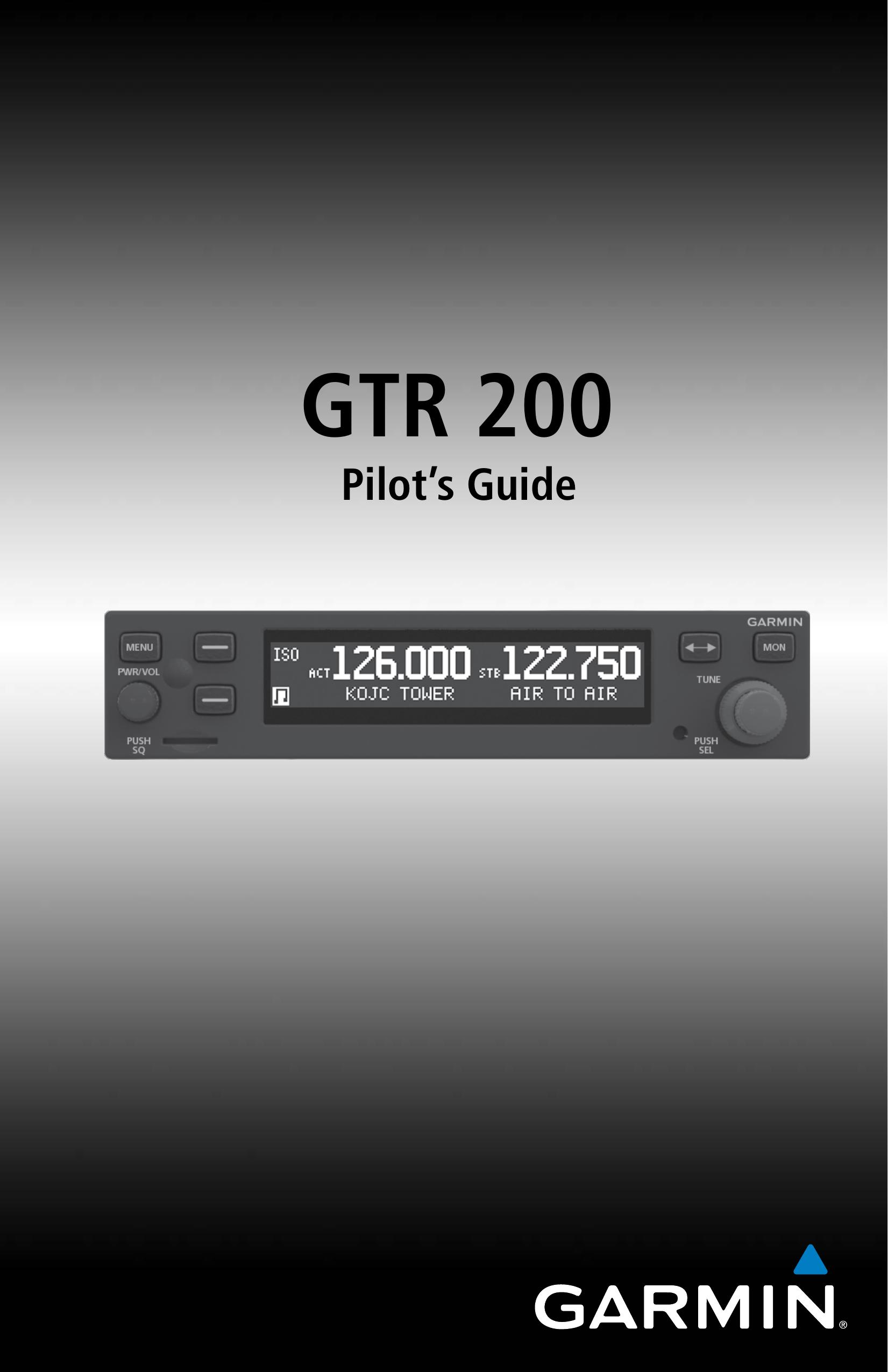 Garmin GTR 200 Marine Instruments User Manual