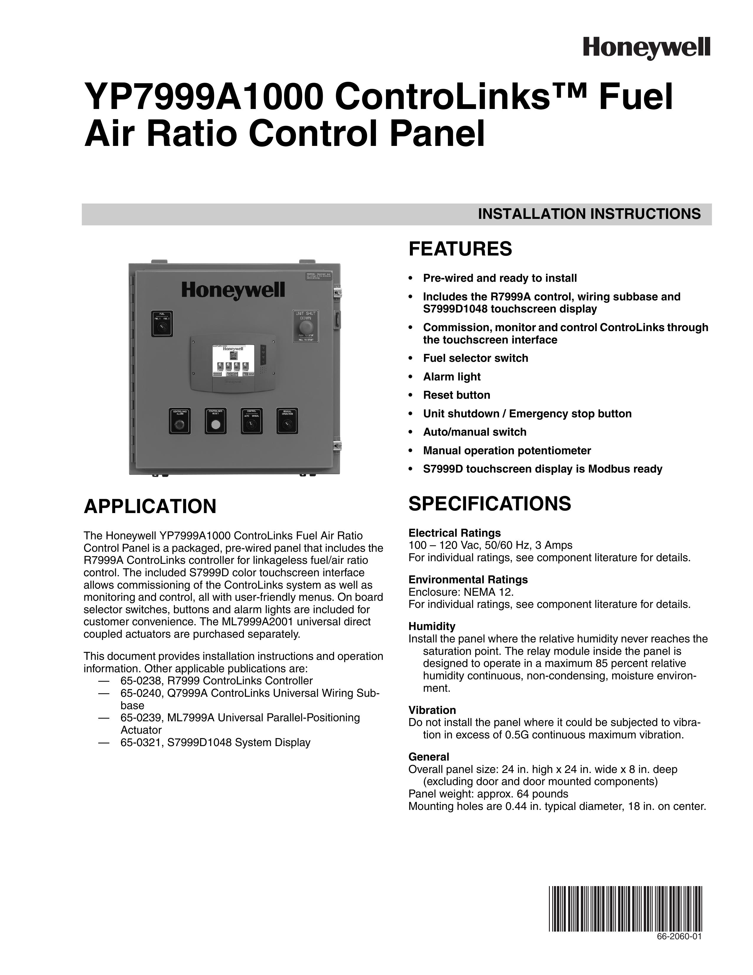Honeywell YP7999A1000 Marine Instruments User Manual