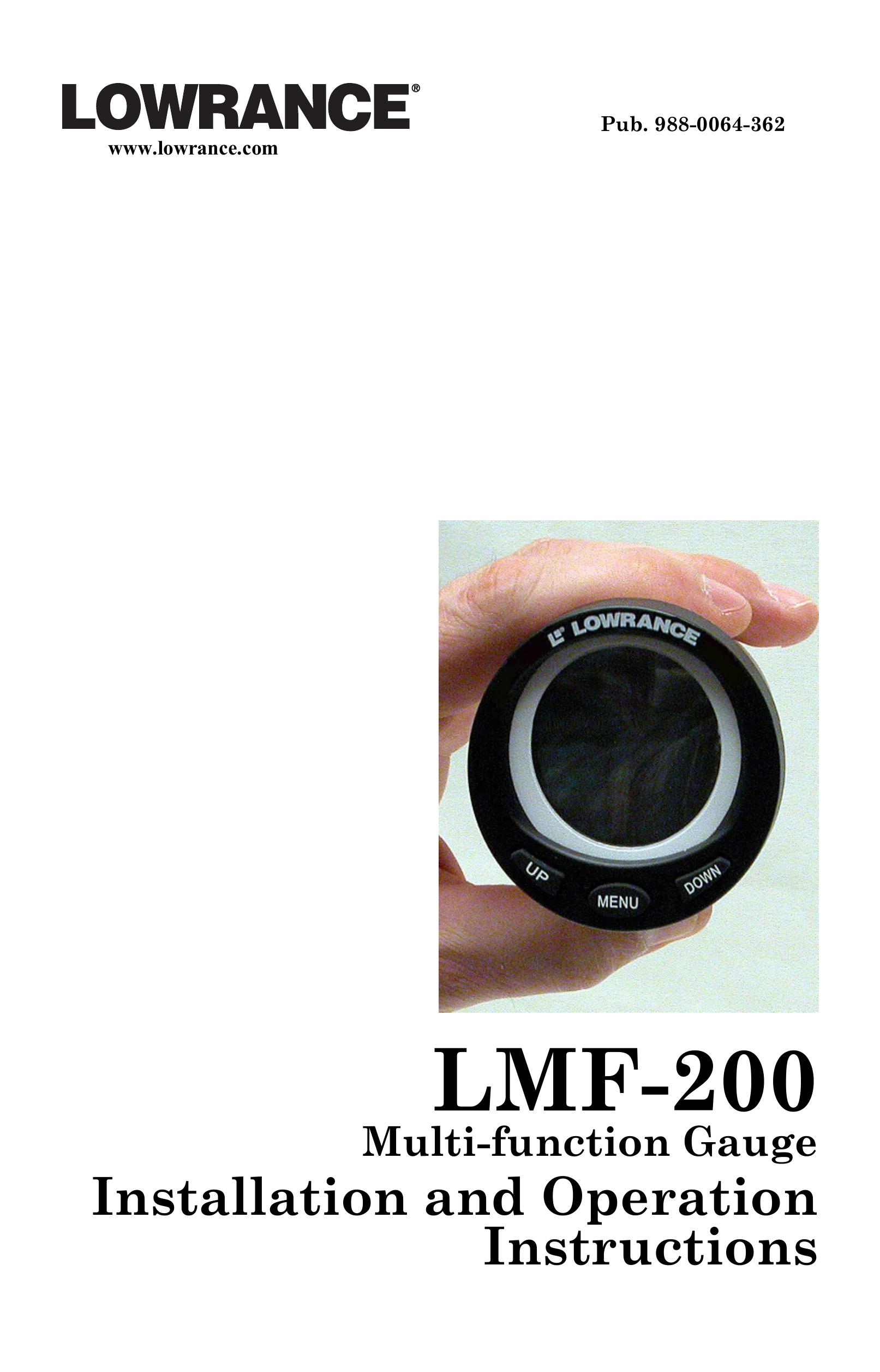 Lowrance electronic LMF-200 Marine Instruments User Manual