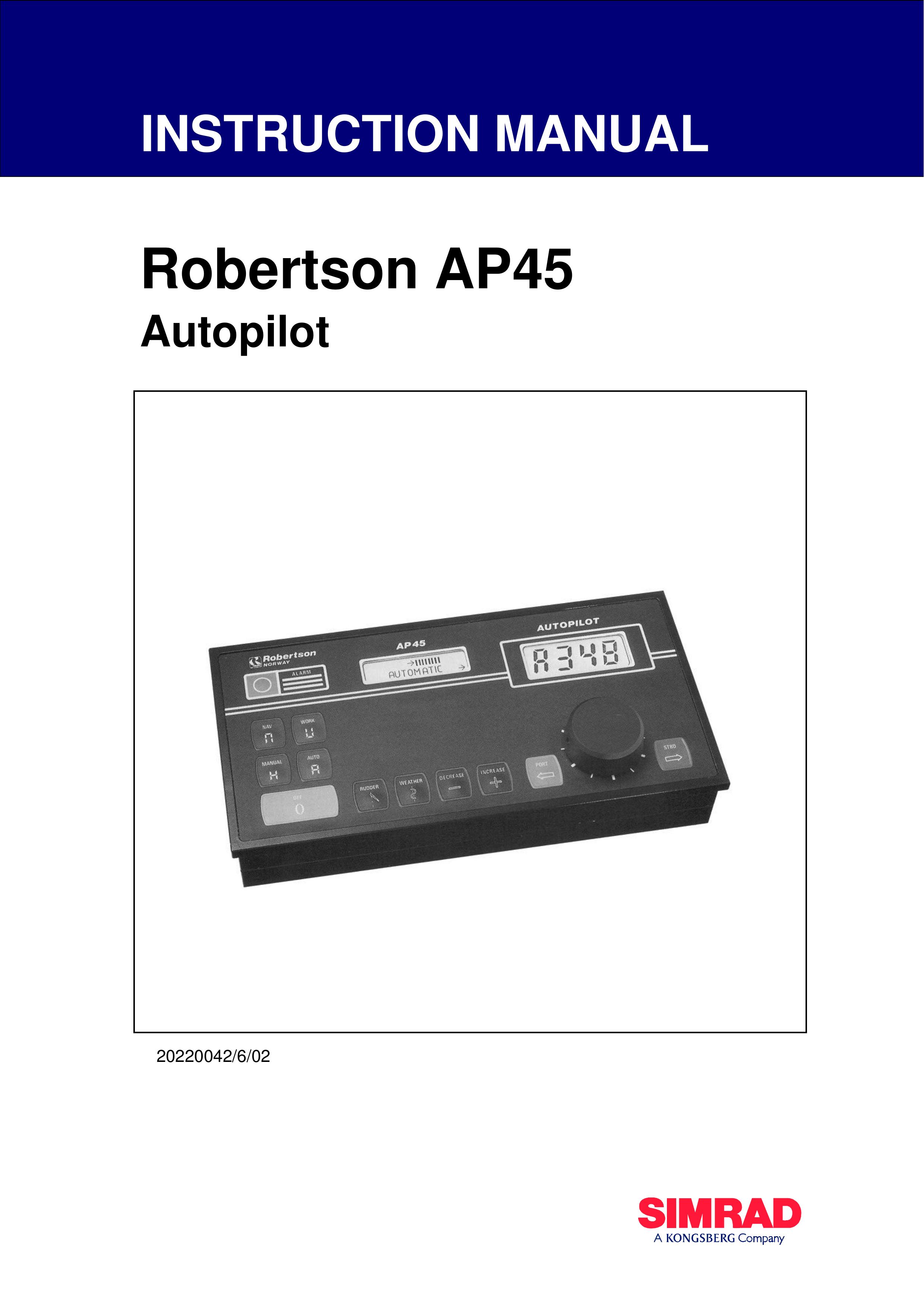 Simrad ROBERTSON AP45 Marine Instruments User Manual