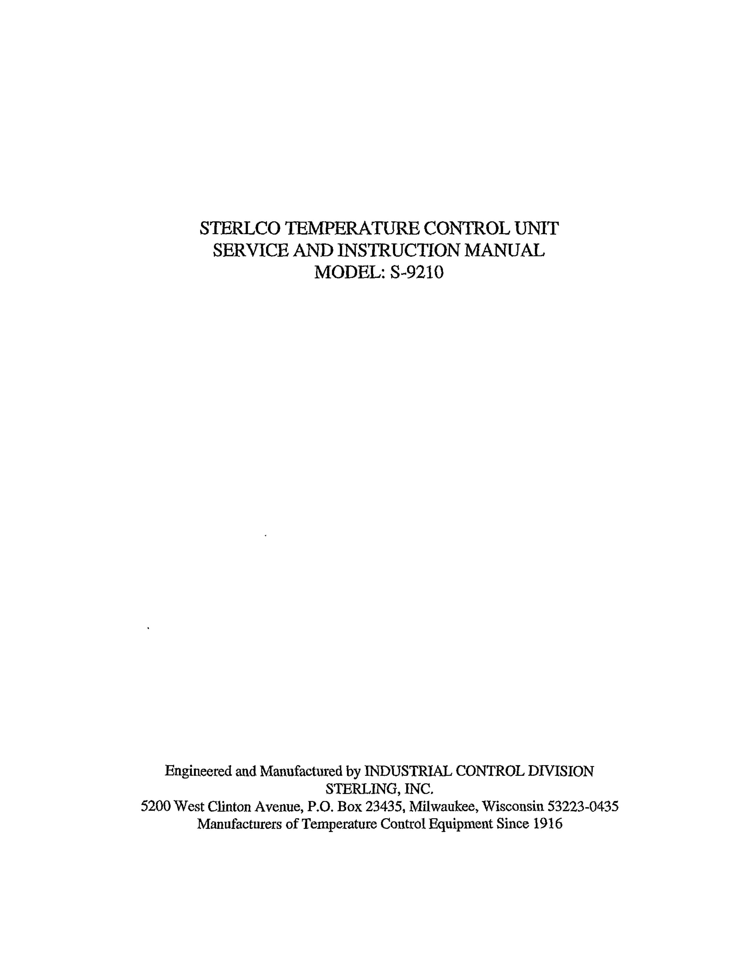 Sterling S-9210 Marine Instruments User Manual