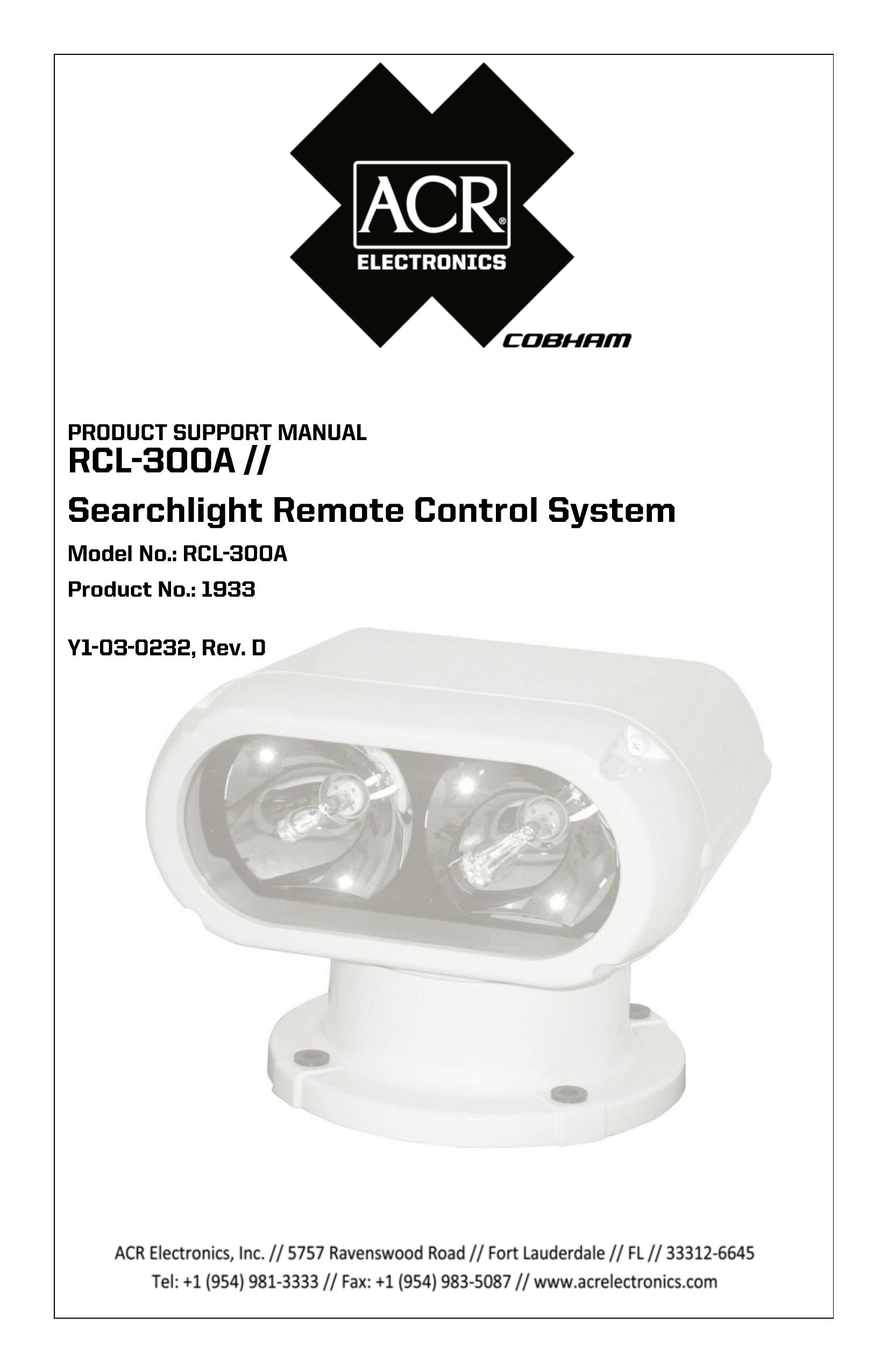 ACR Electronics RCL-300A Marine Lighting User Manual