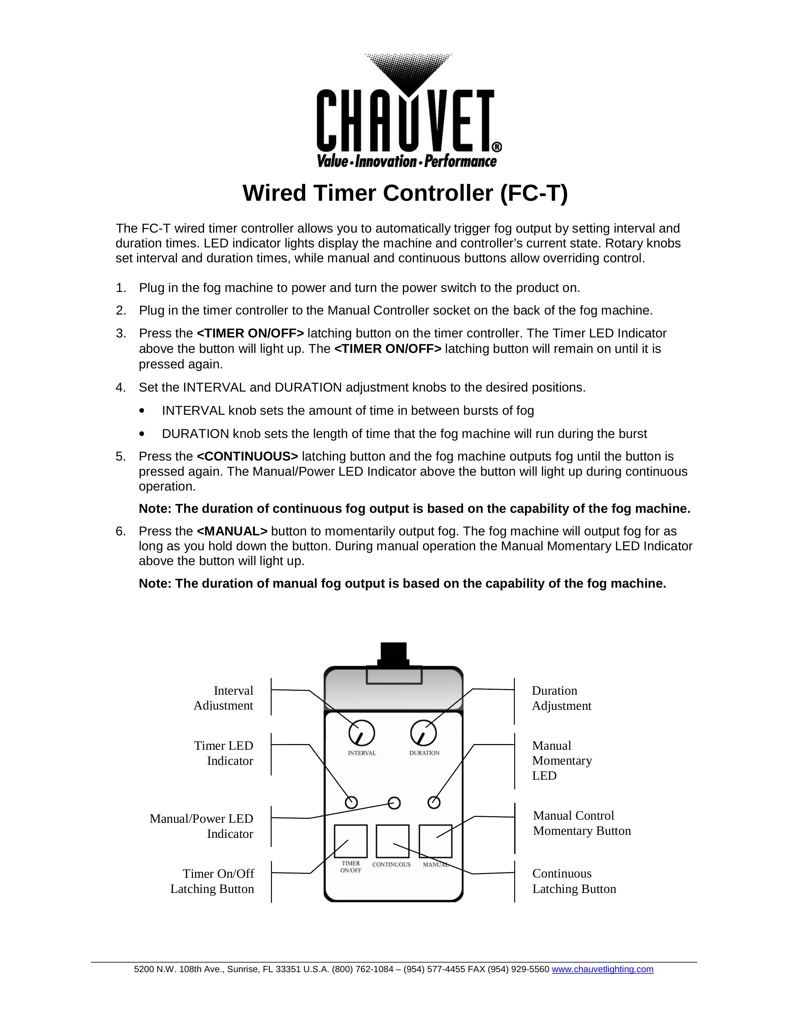 Chauvet FC-T Marine Lighting User Manual