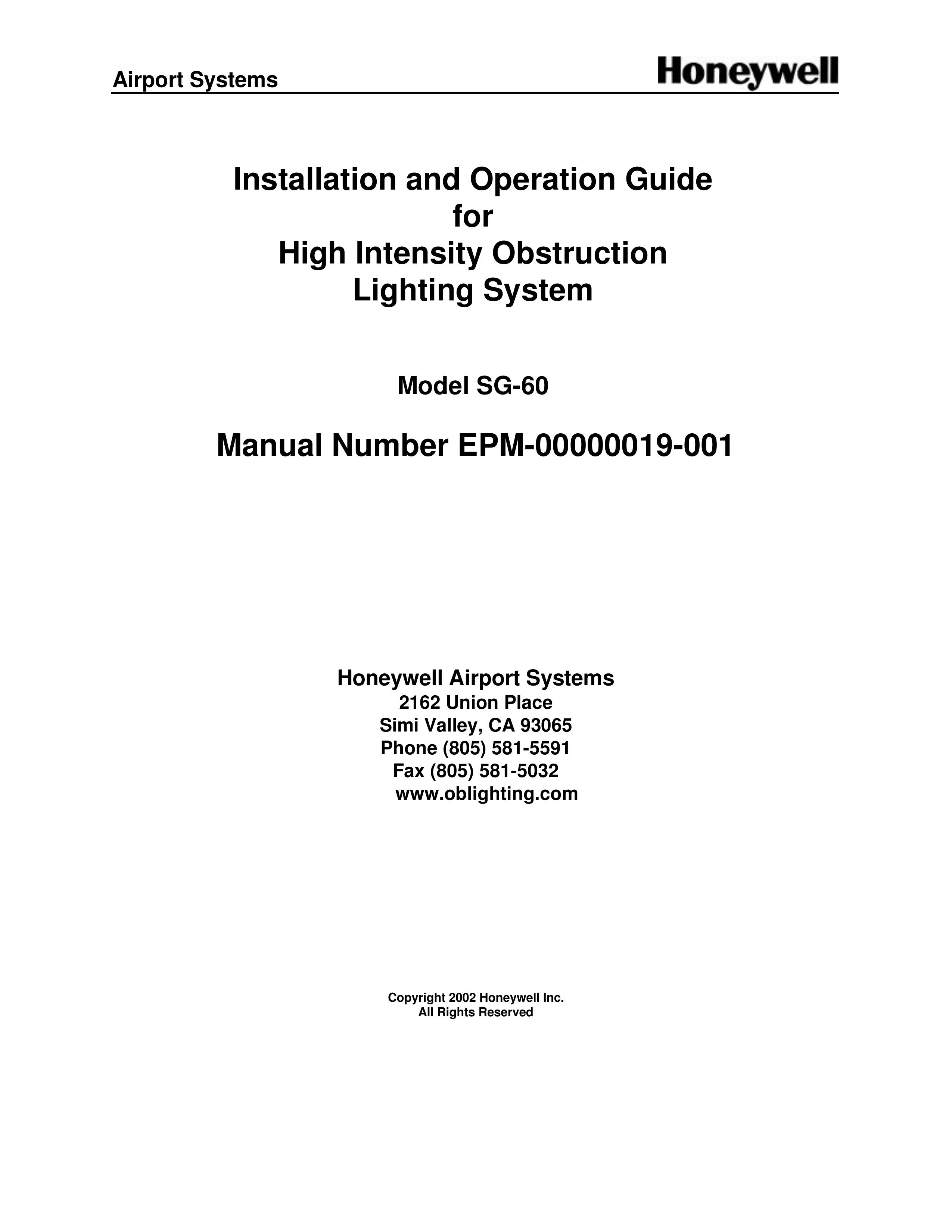 Honeywell SG-60 Marine Lighting User Manual