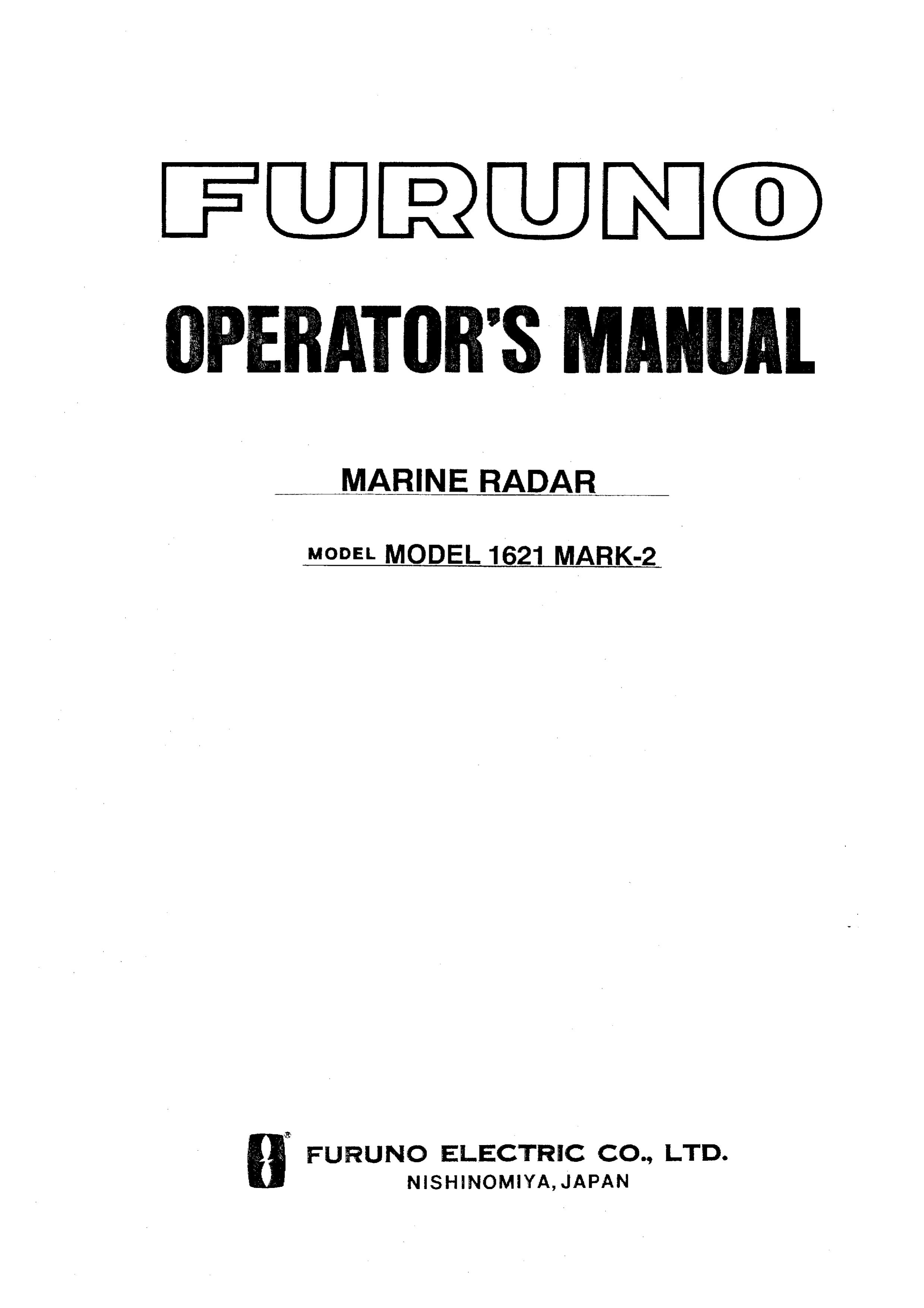 Furuno 1621 Marine RADAR User Manual