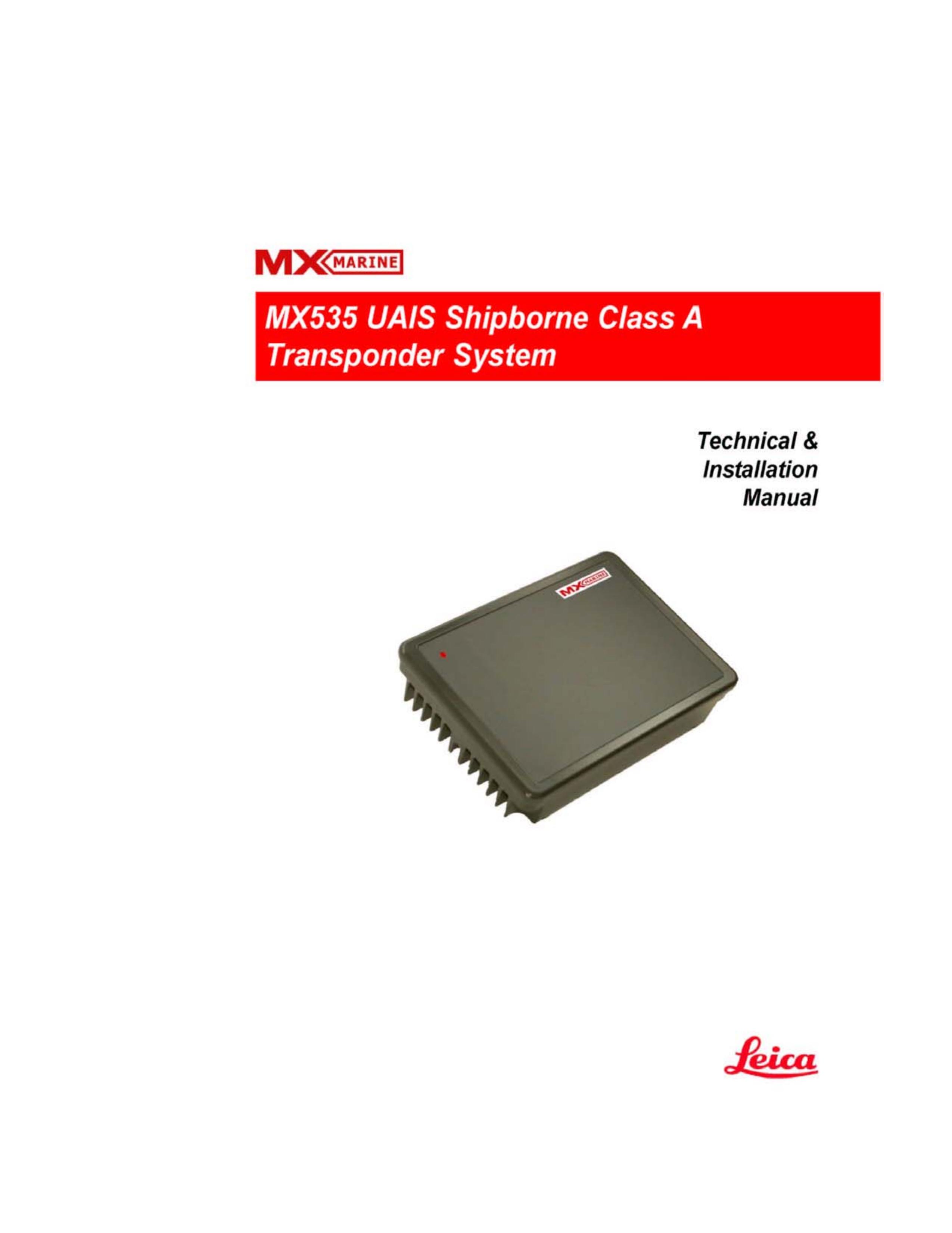 Leica MX535 Marine RADAR User Manual