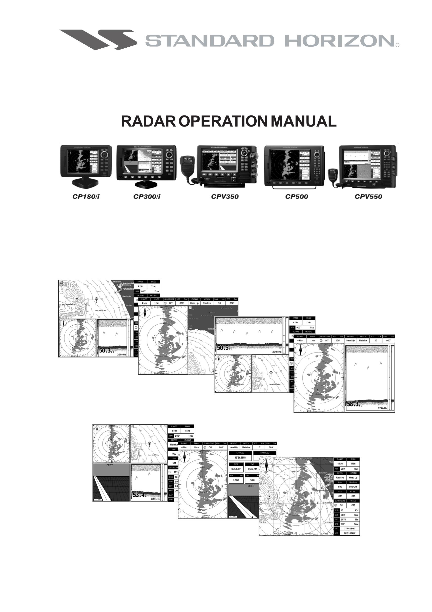 Standard Horizon CP300 Marine RADAR User Manual