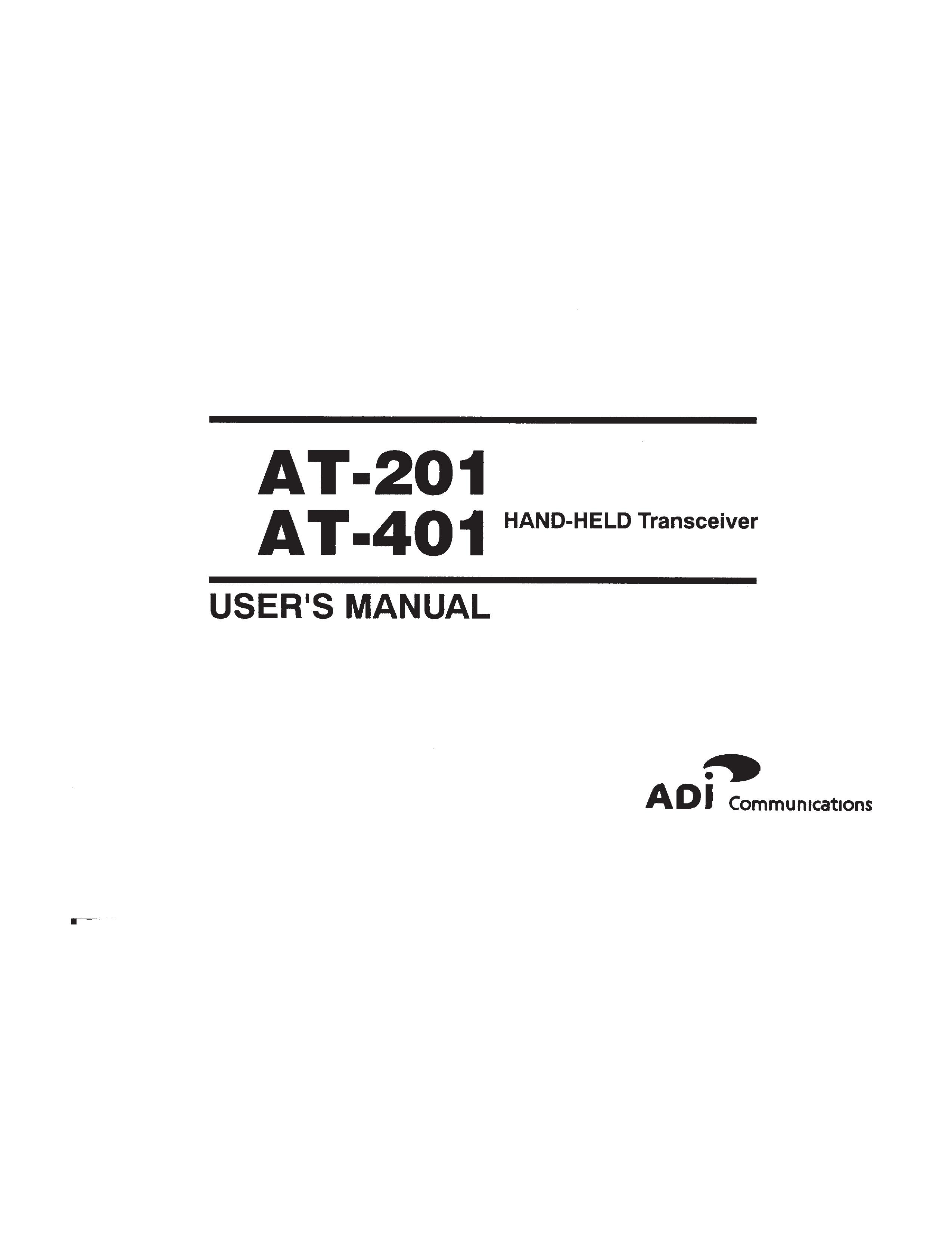ADI Systems AT-201 Marine Radio User Manual