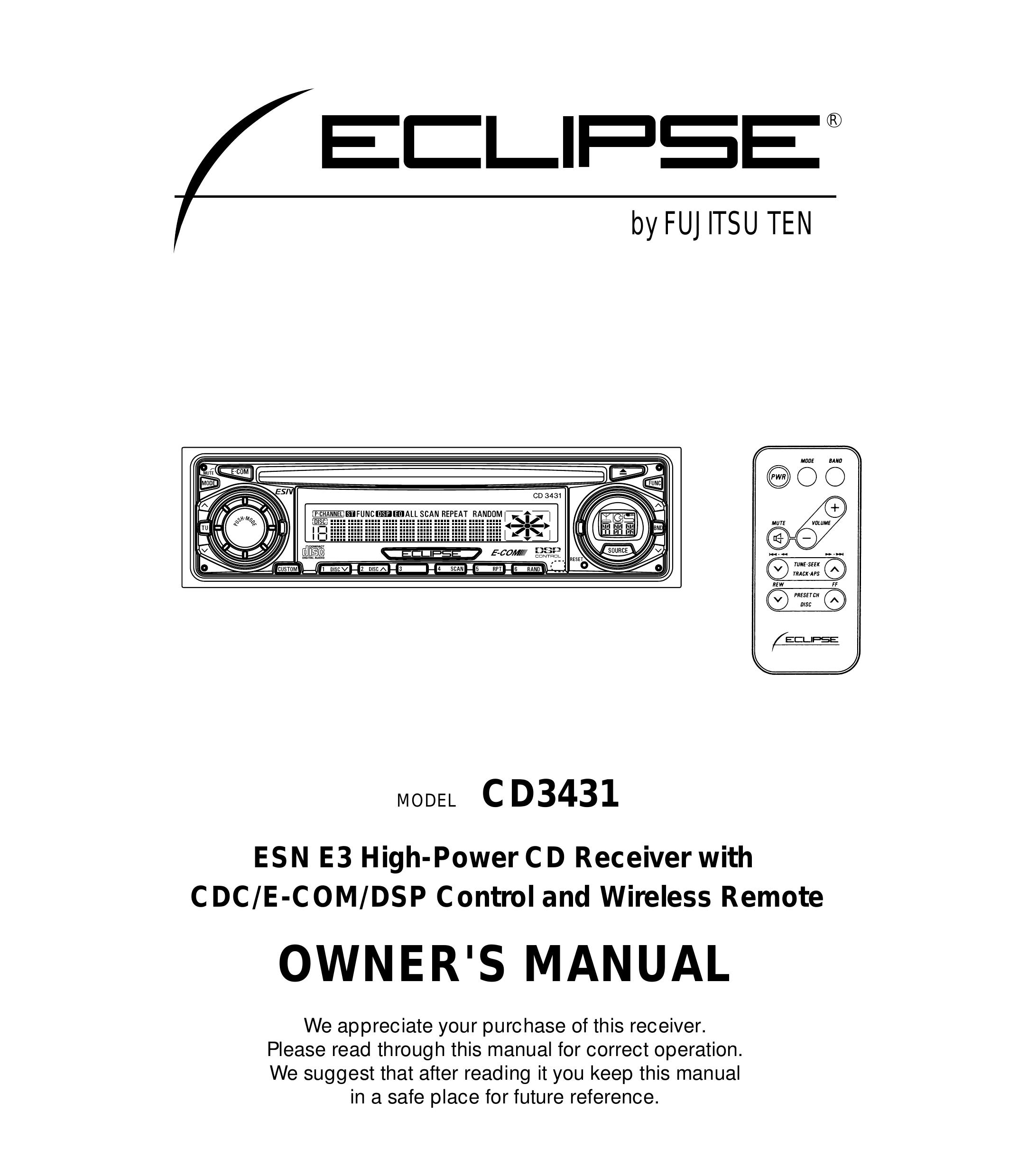 Eclipse - Fujitsu Ten CD3431 Marine Radio User Manual