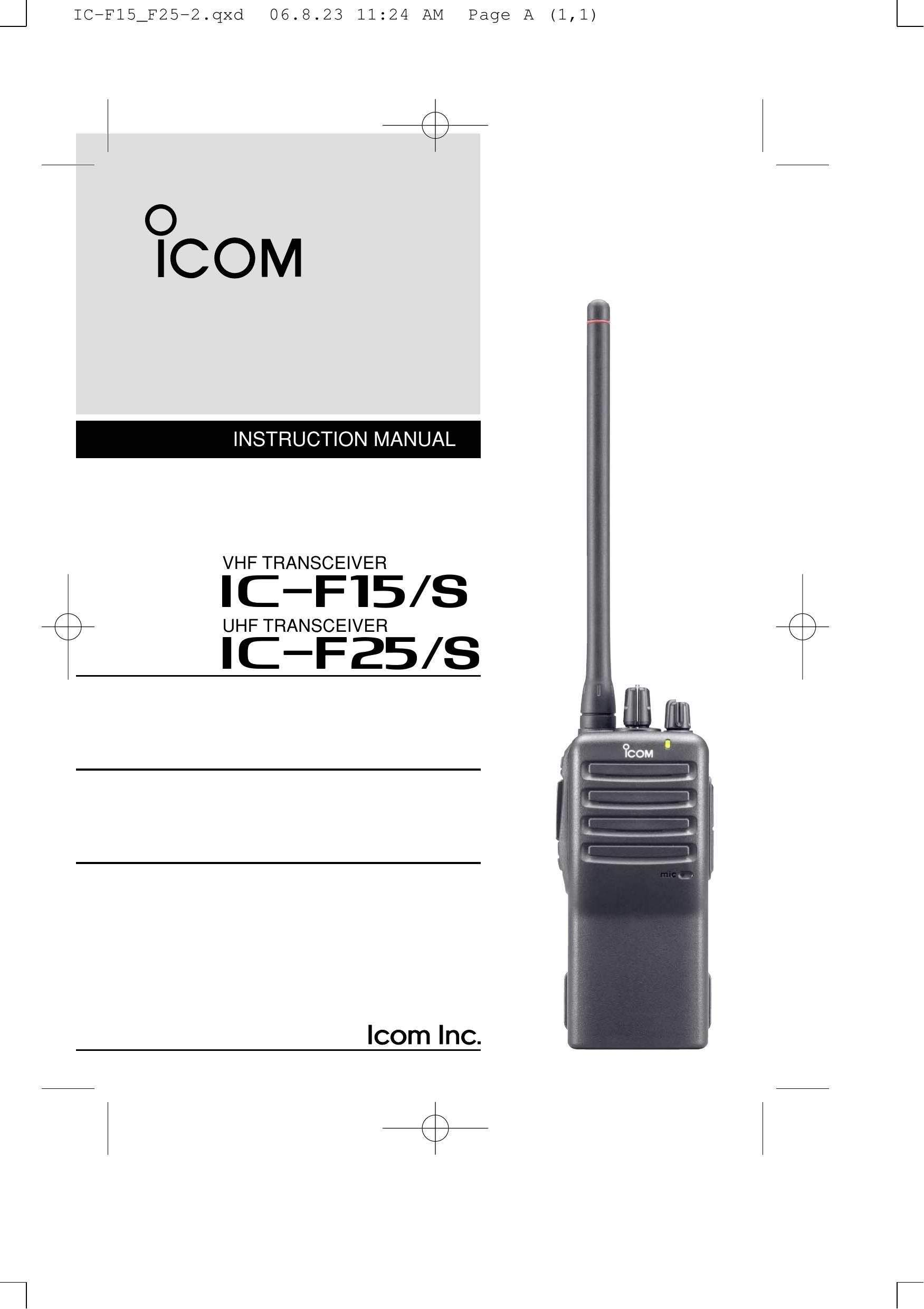 Elta IC-F15/S Marine Radio User Manual