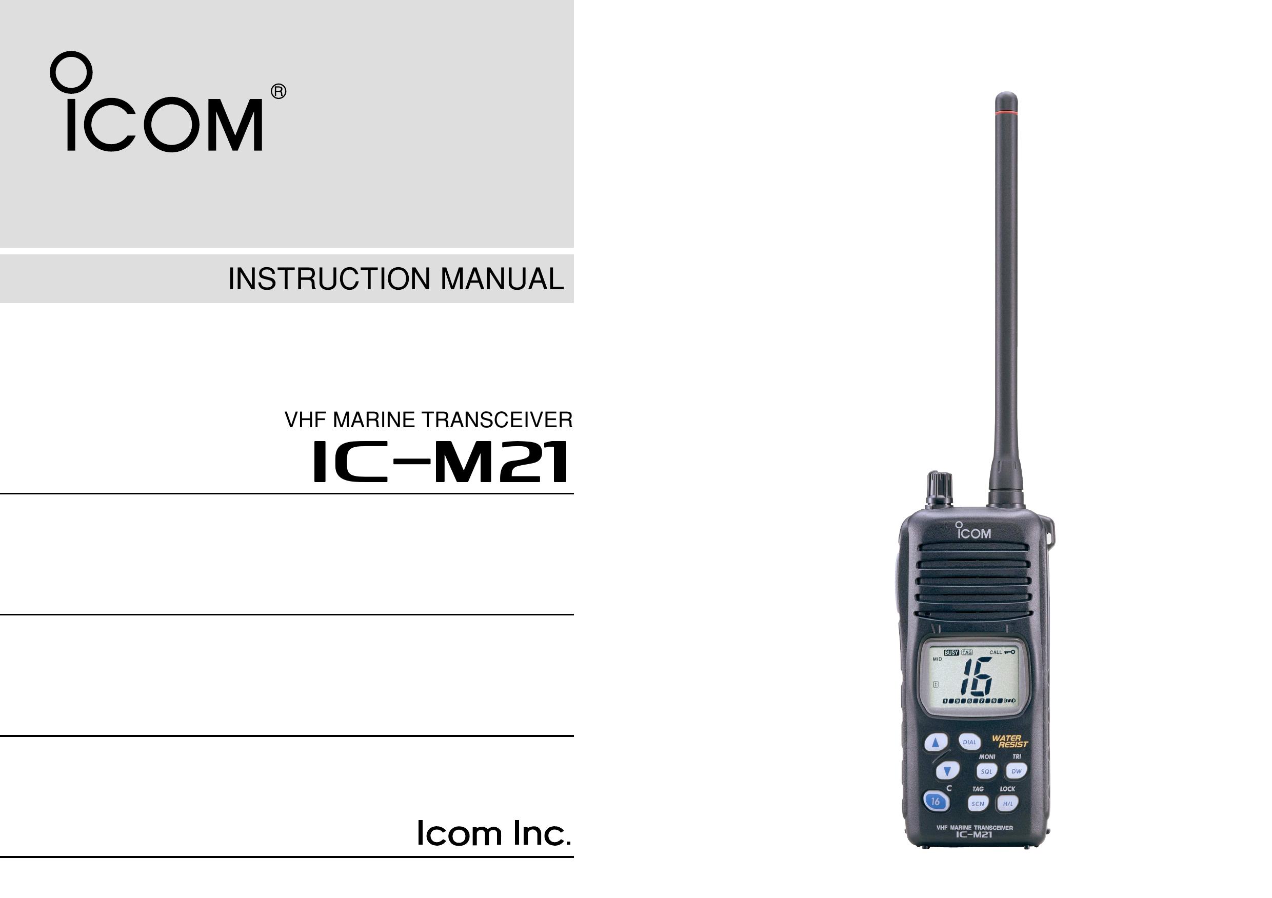 Genius IC-M21 Marine Radio User Manual