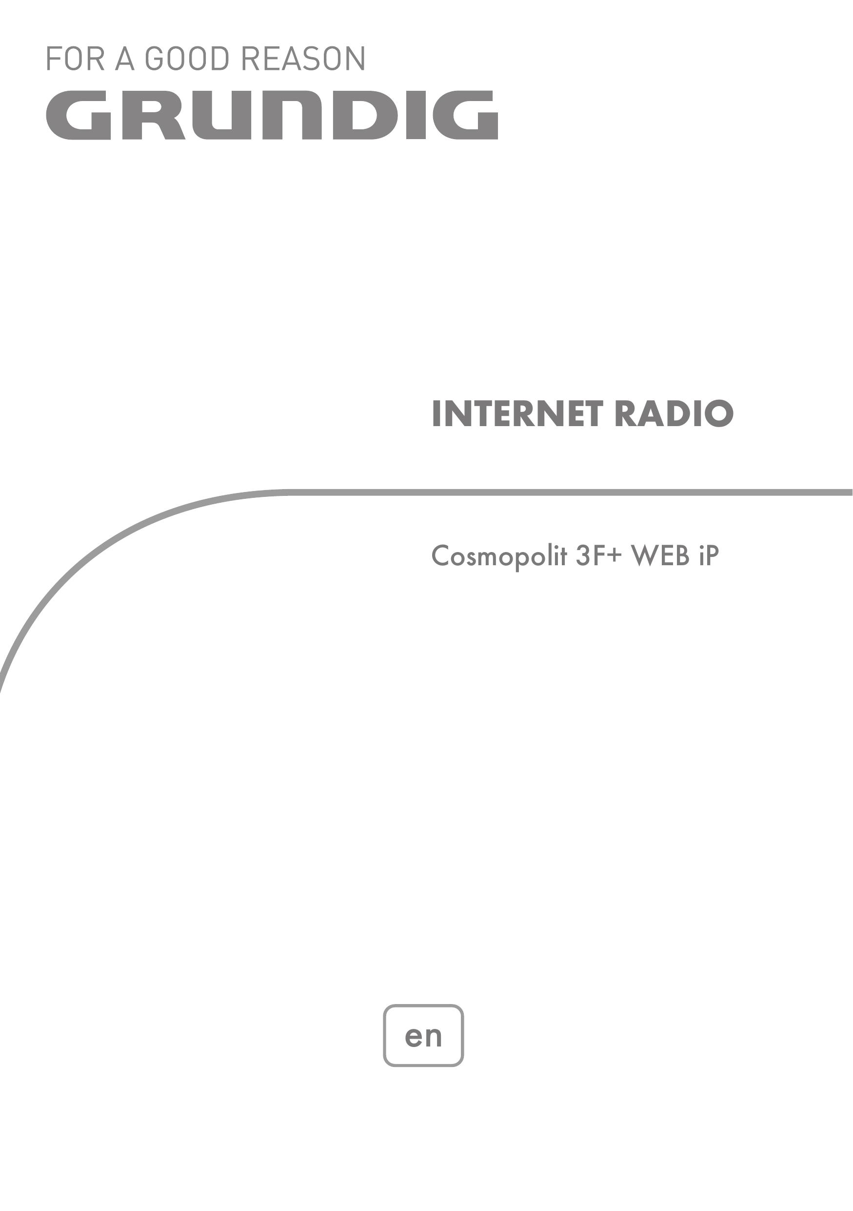 Grundig Cosmopolit 3F+ WEB iP Marine Radio User Manual