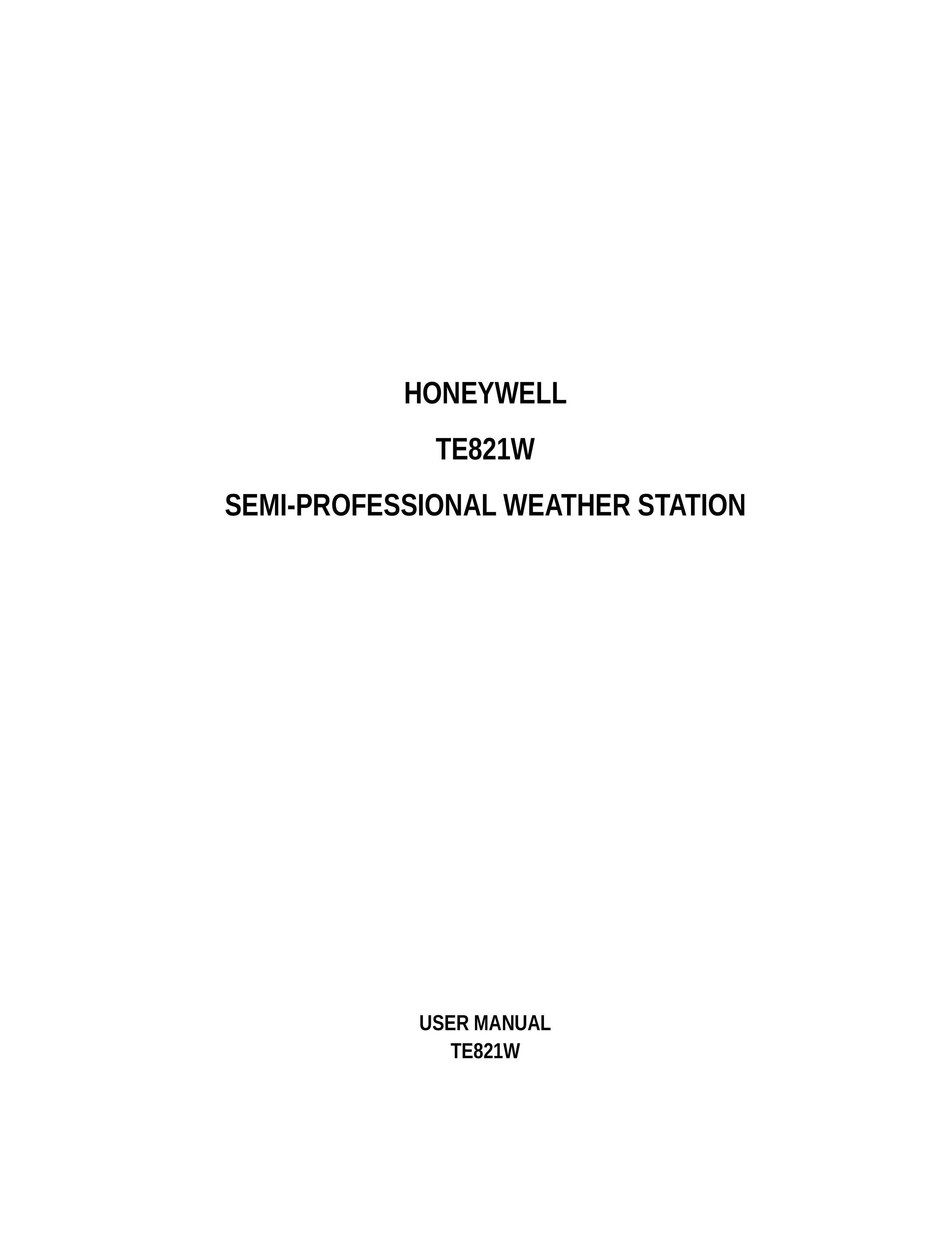 Honeywell TE821W Marine Radio User Manual