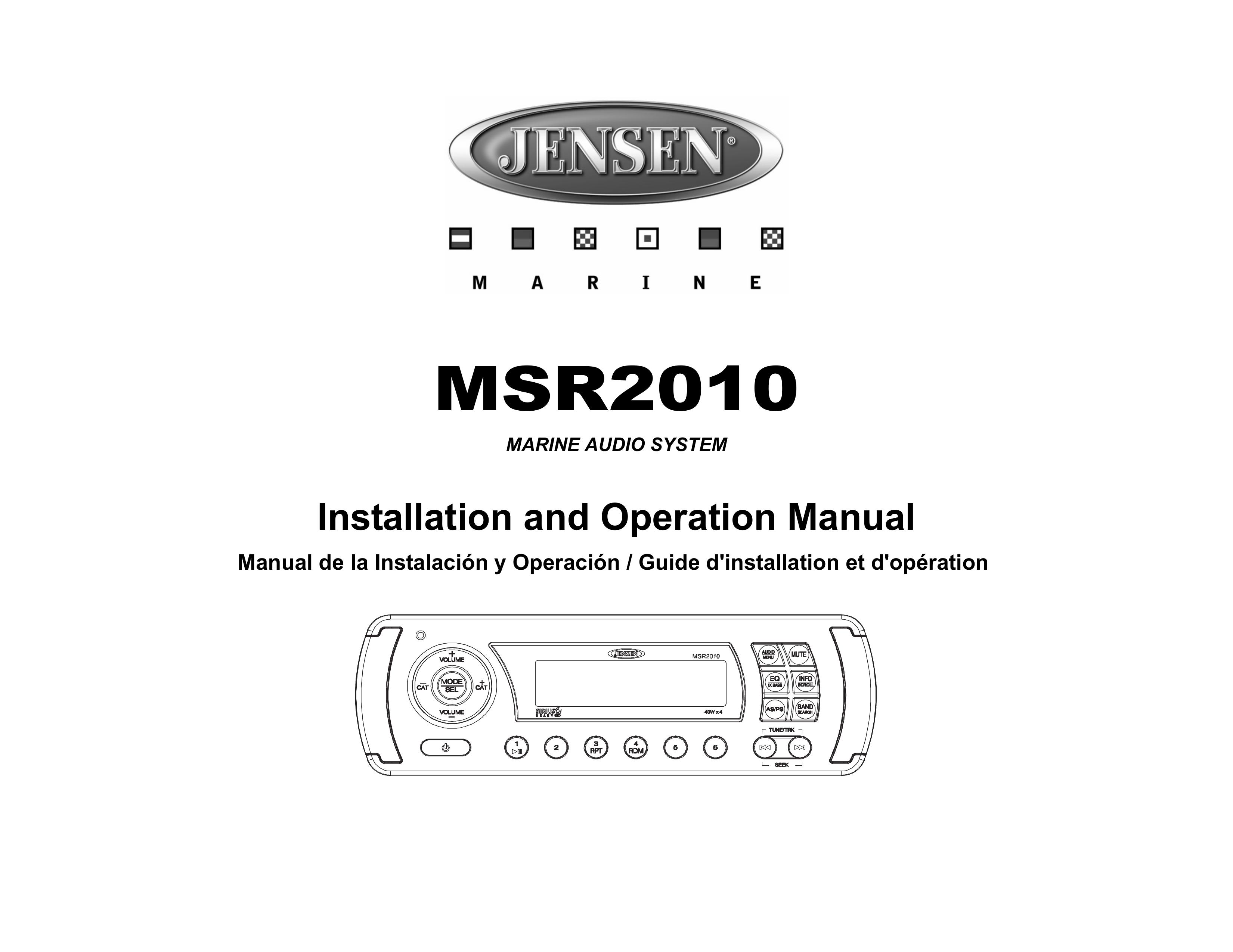 Jensen MSR2010 Marine Radio User Manual