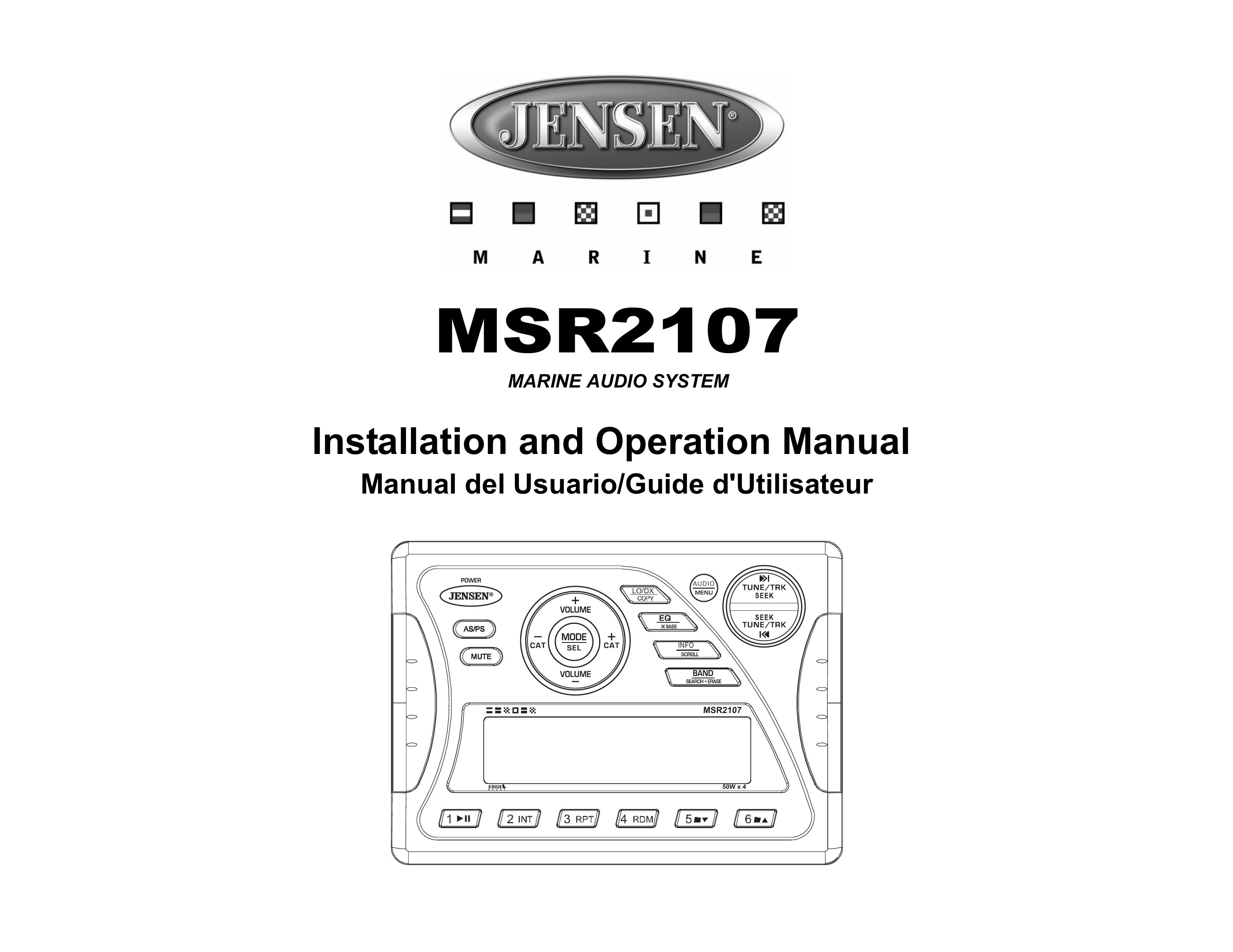 Jensen MSR2107 Marine Radio User Manual
