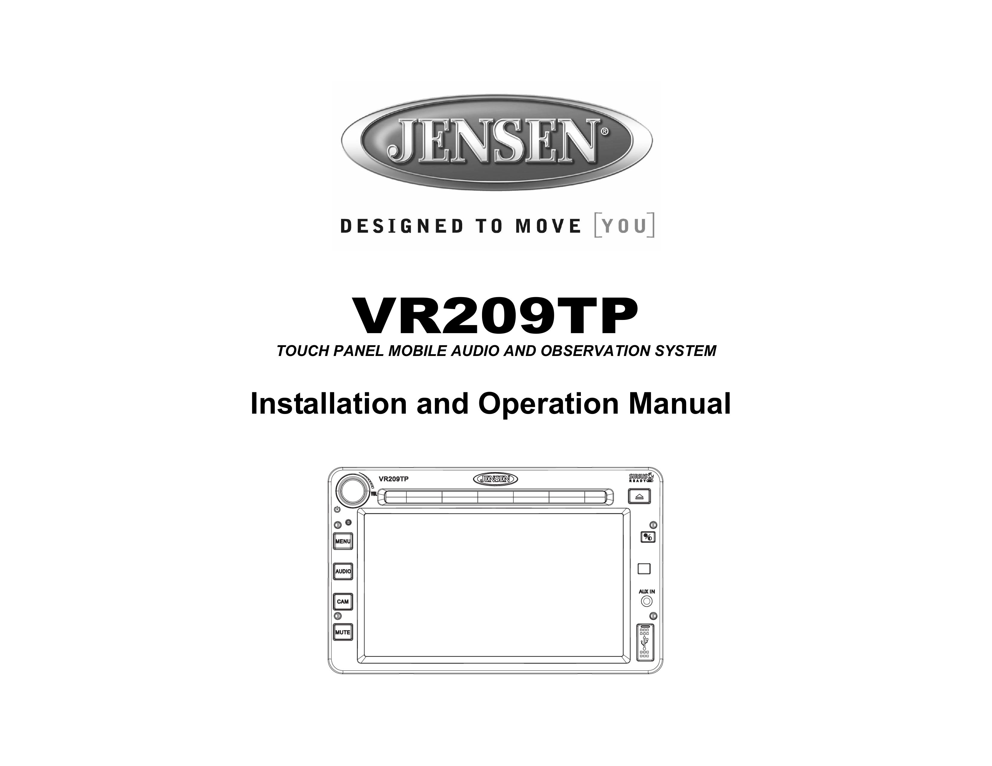 Jensen VR209TP Marine Radio User Manual