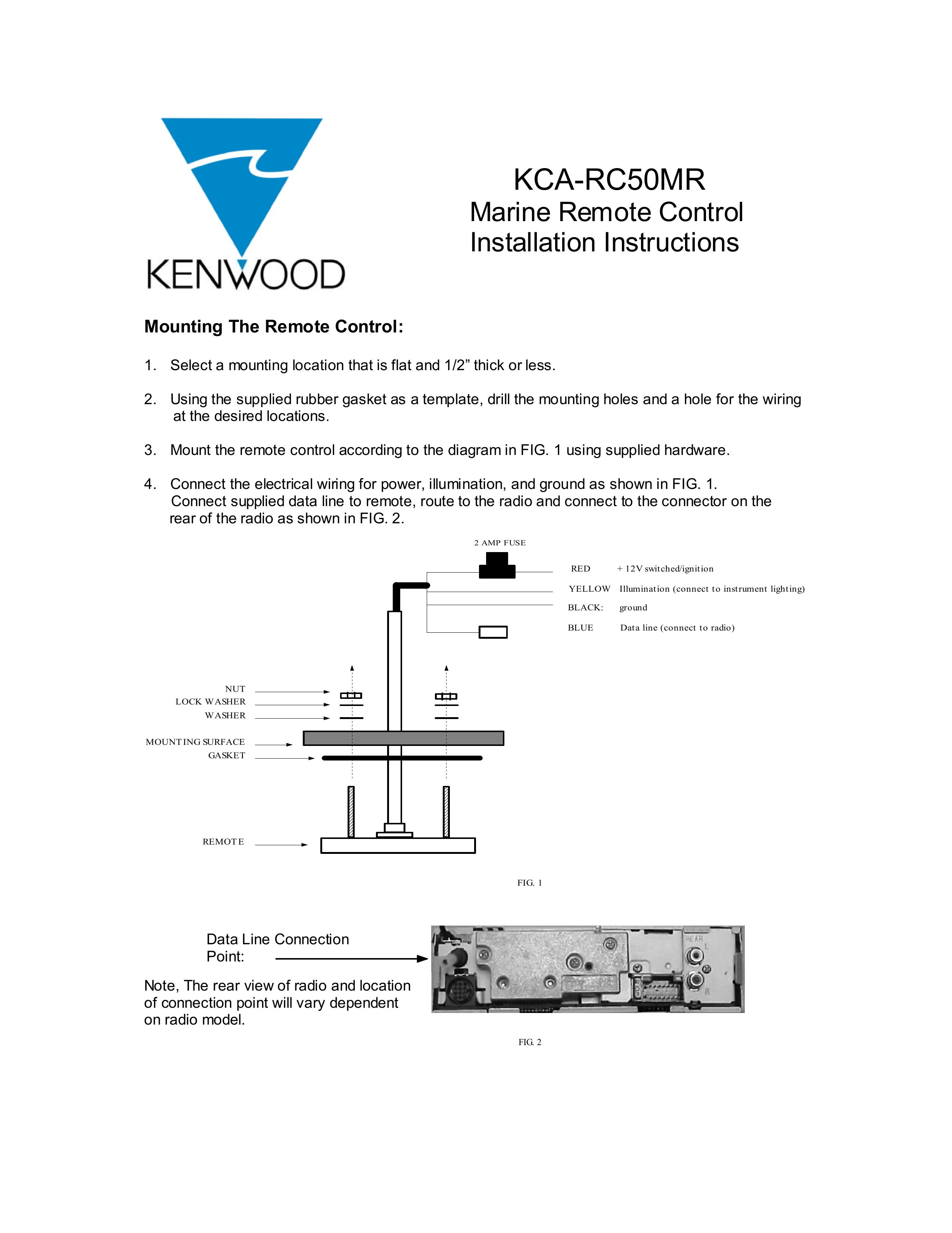 Kenwood KCA-RC50MR Marine Radio User Manual