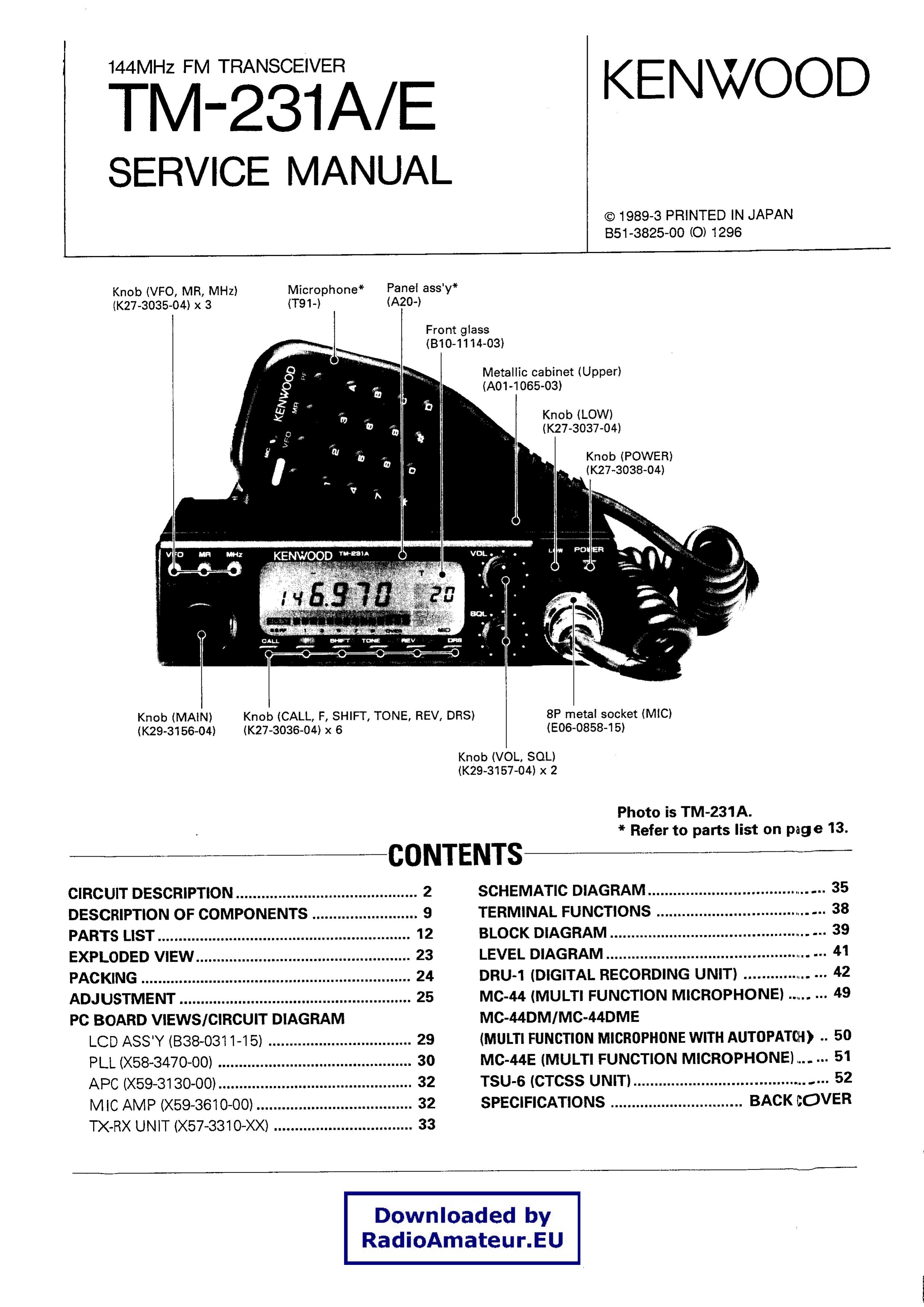 Kenwood kenwood Marine Radio User Manual