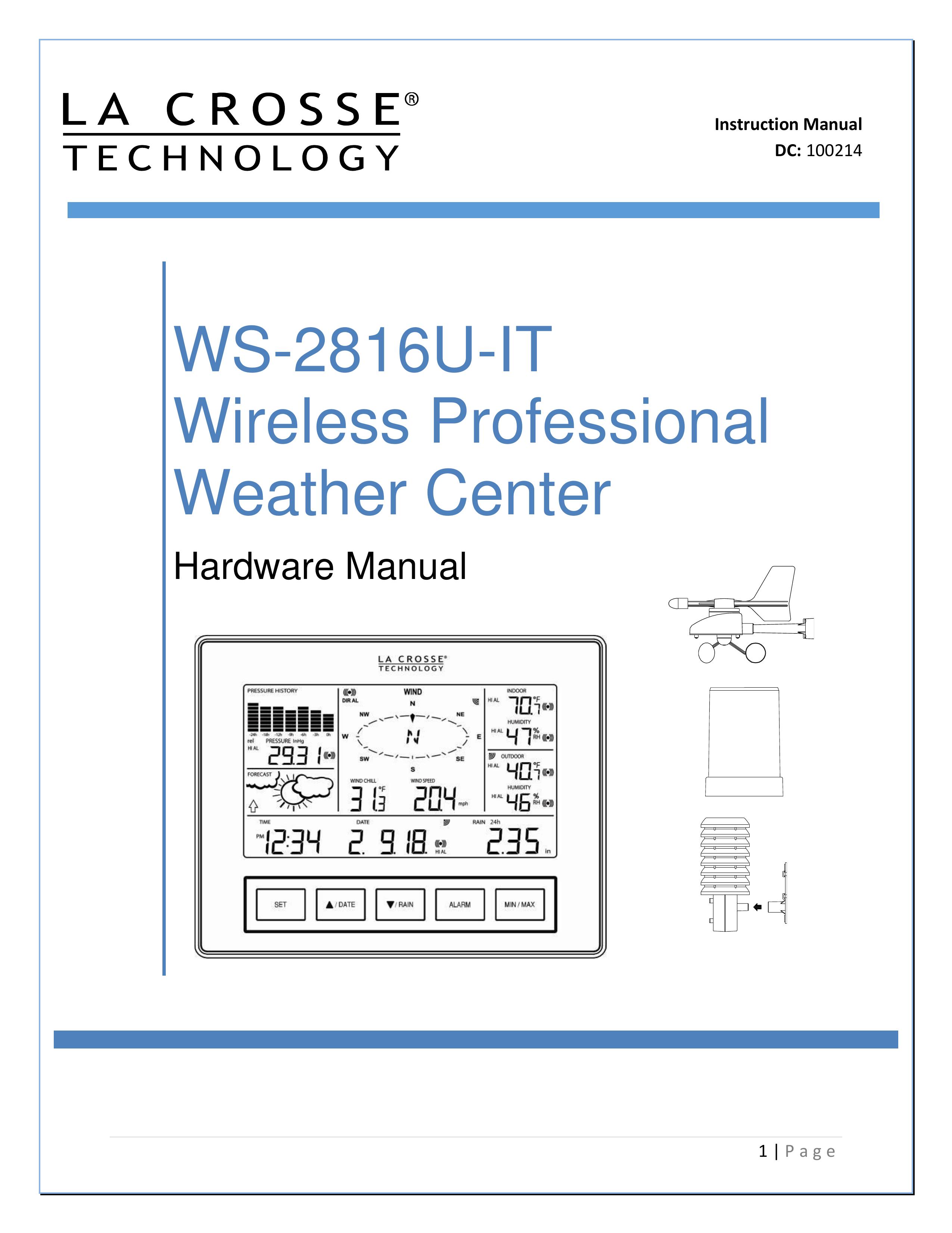 La Crosse Technology WS-2816U-IT Marine Radio User Manual