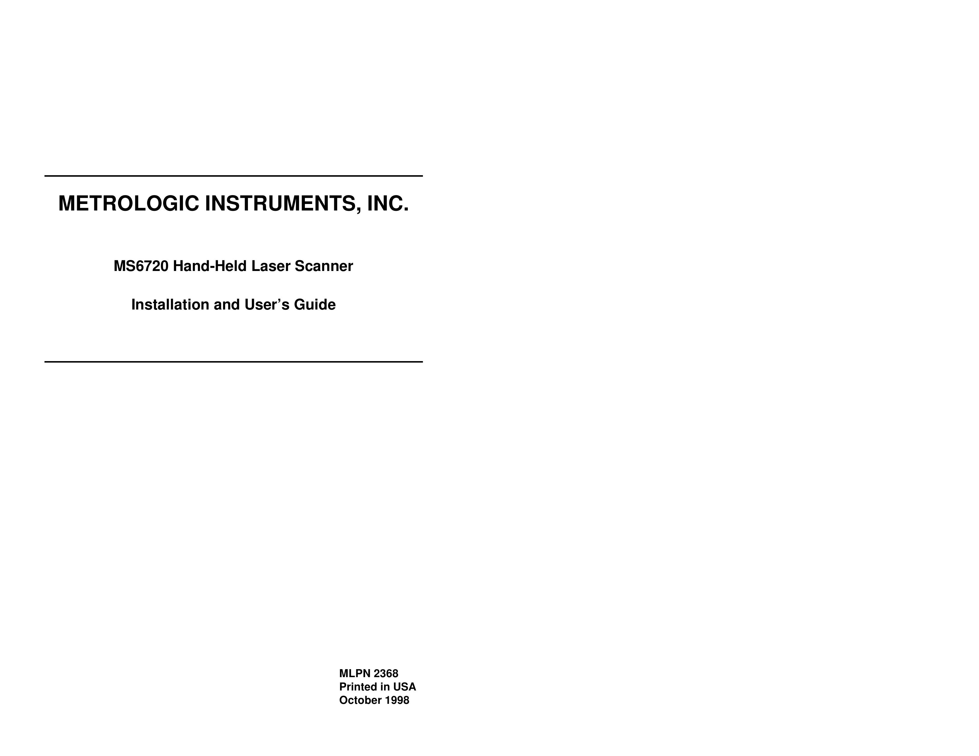 Metrologic Instruments MLPN 2358 Marine Radio User Manual