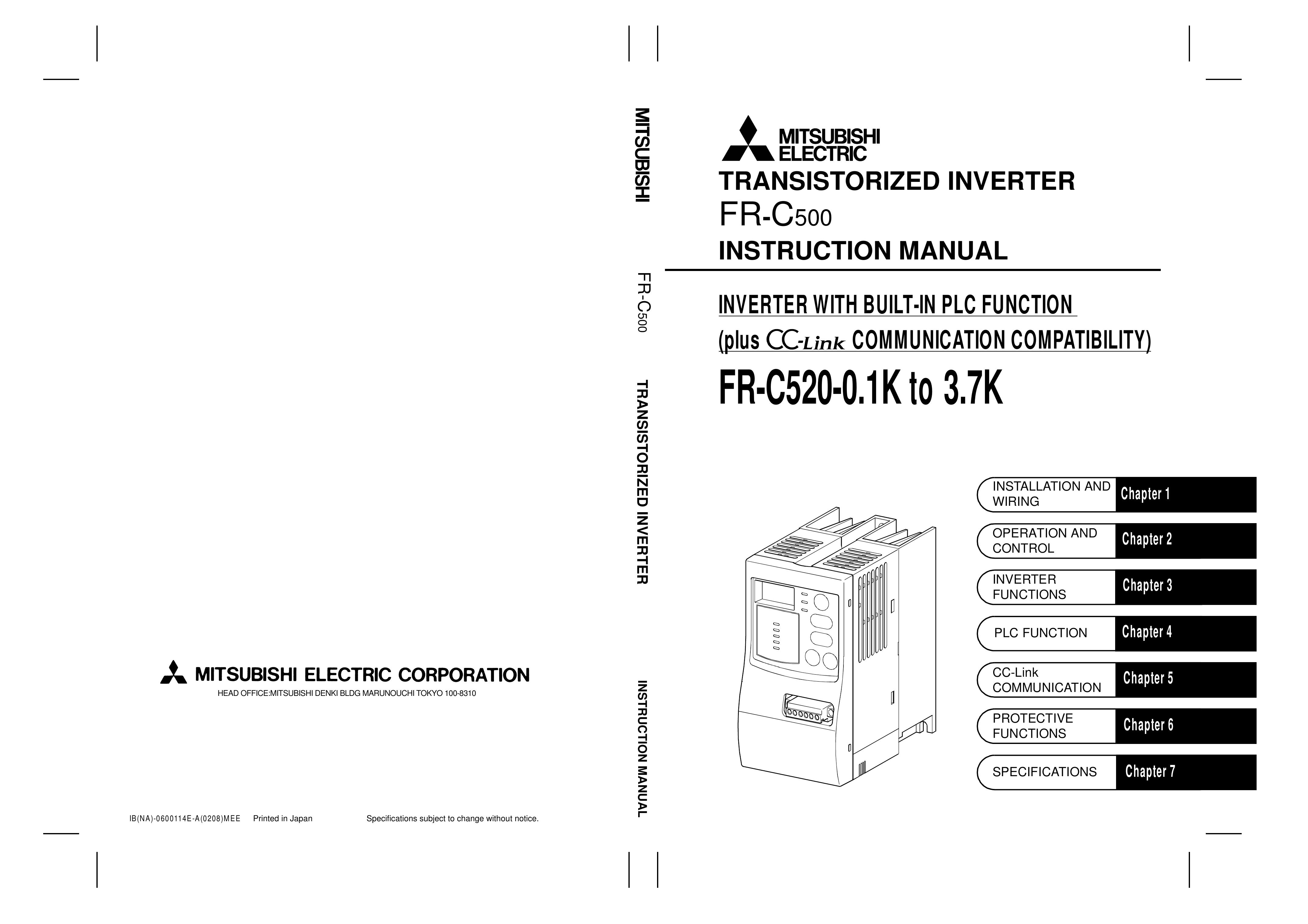 Mitsubishi Electronics FR-C500 Marine Radio User Manual