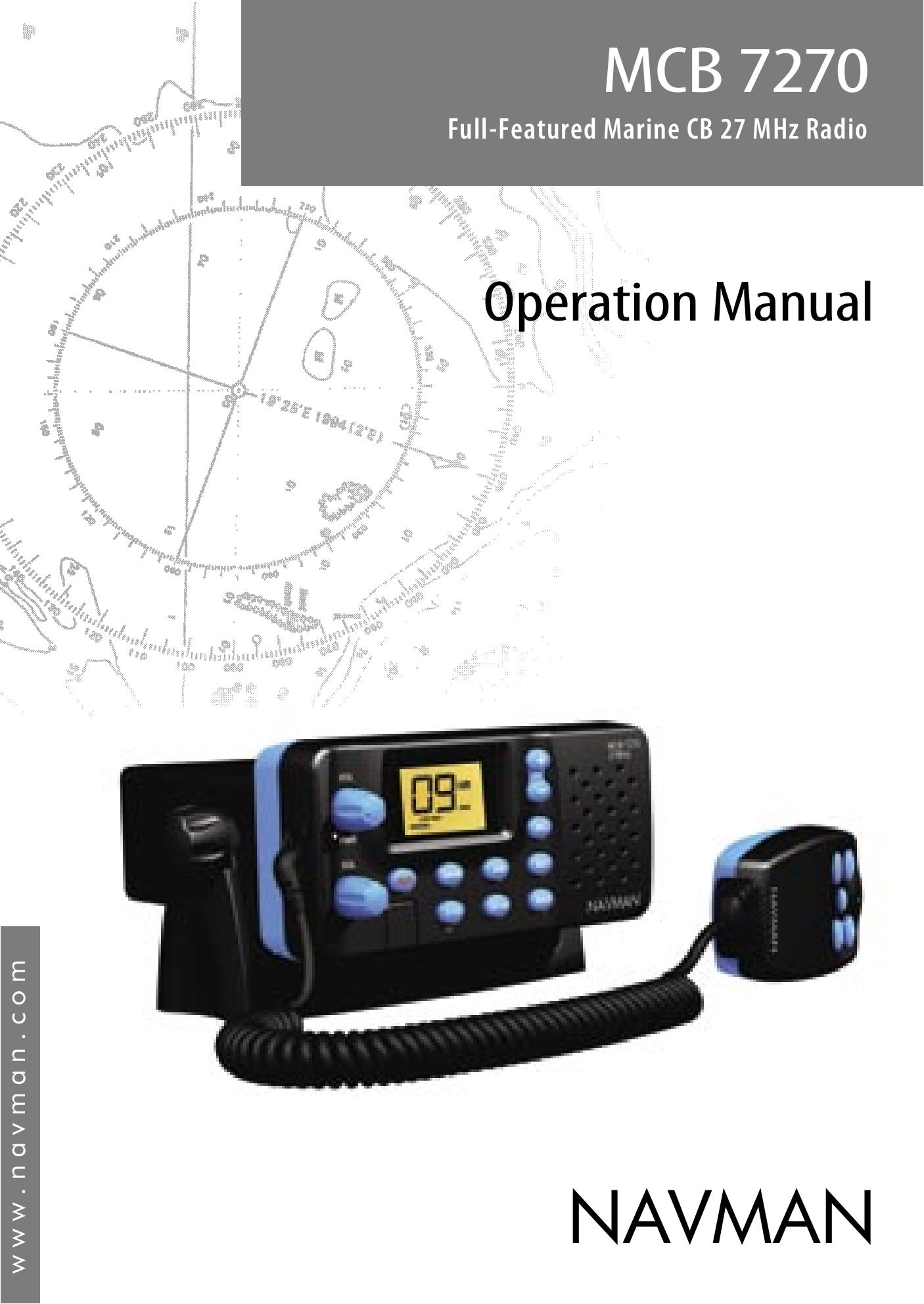 Navman MCB 7270 Marine Radio User Manual