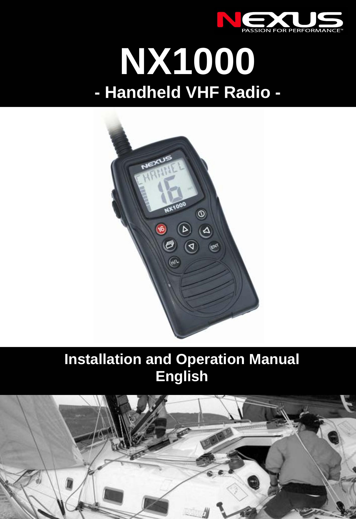Nexus 21 NX1000 Marine Radio User Manual