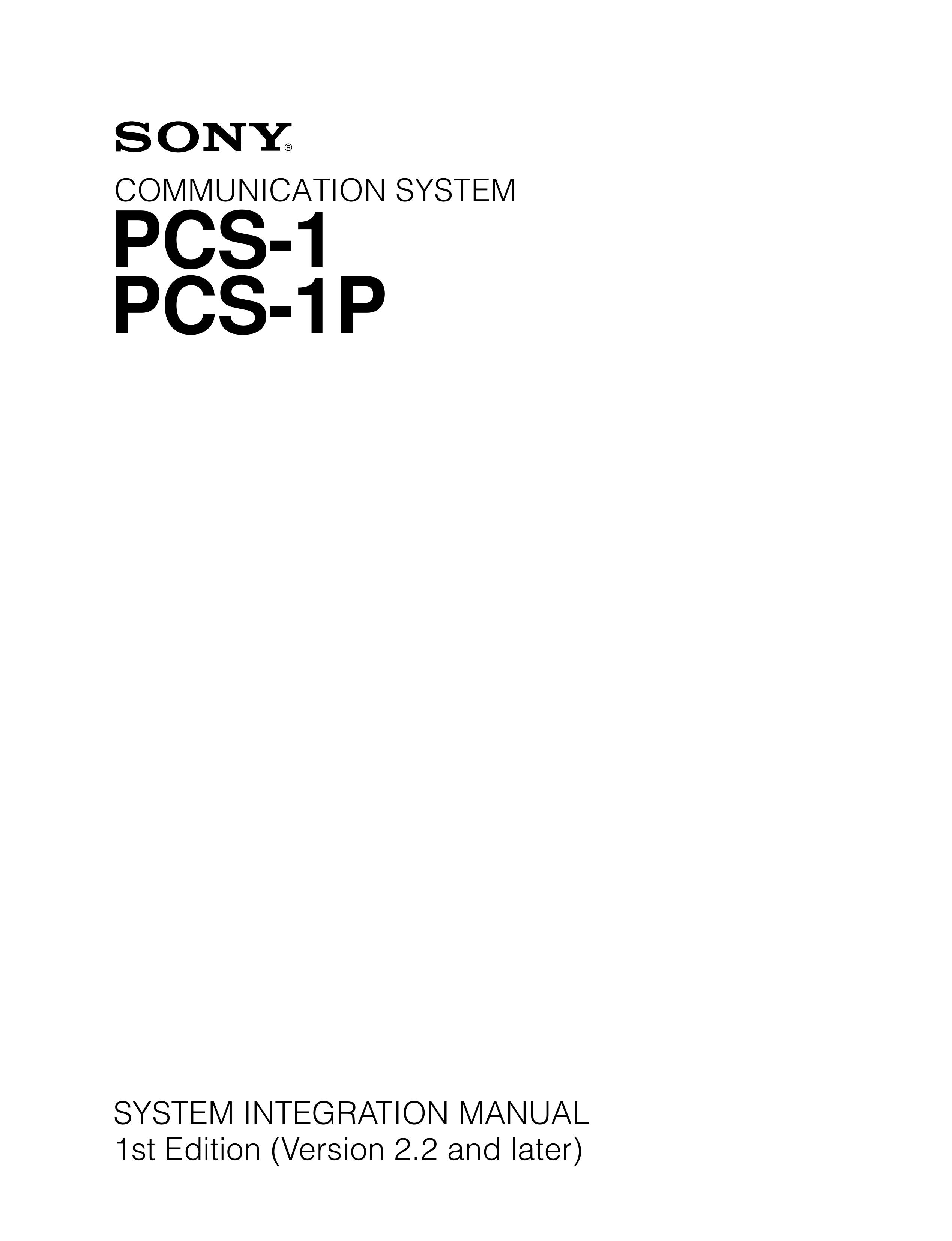 Sony PCS-1 Marine Radio User Manual