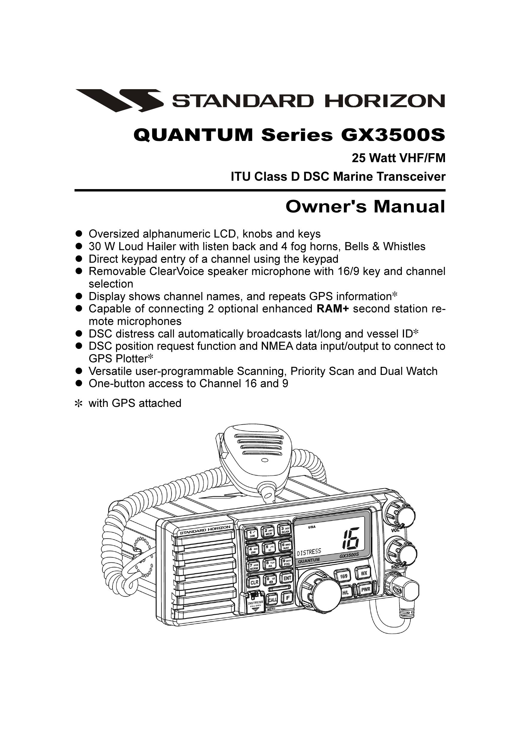 Standard Horizon GX3500S Marine Radio User Manual